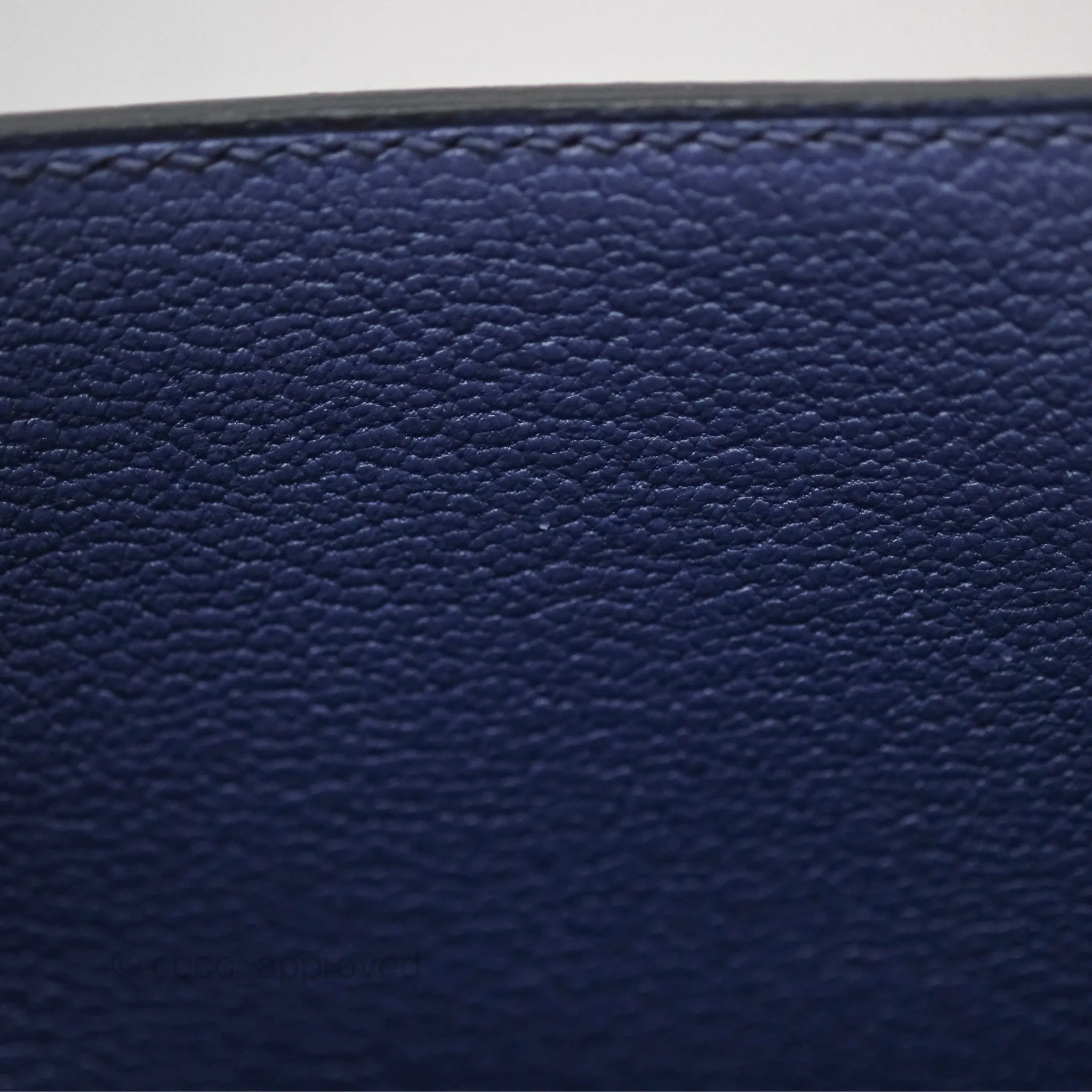 - DM/Email To Purchase - Herms Kelly 32 Retourne Touch Bleu Encre Croc TM Palladium Hardware