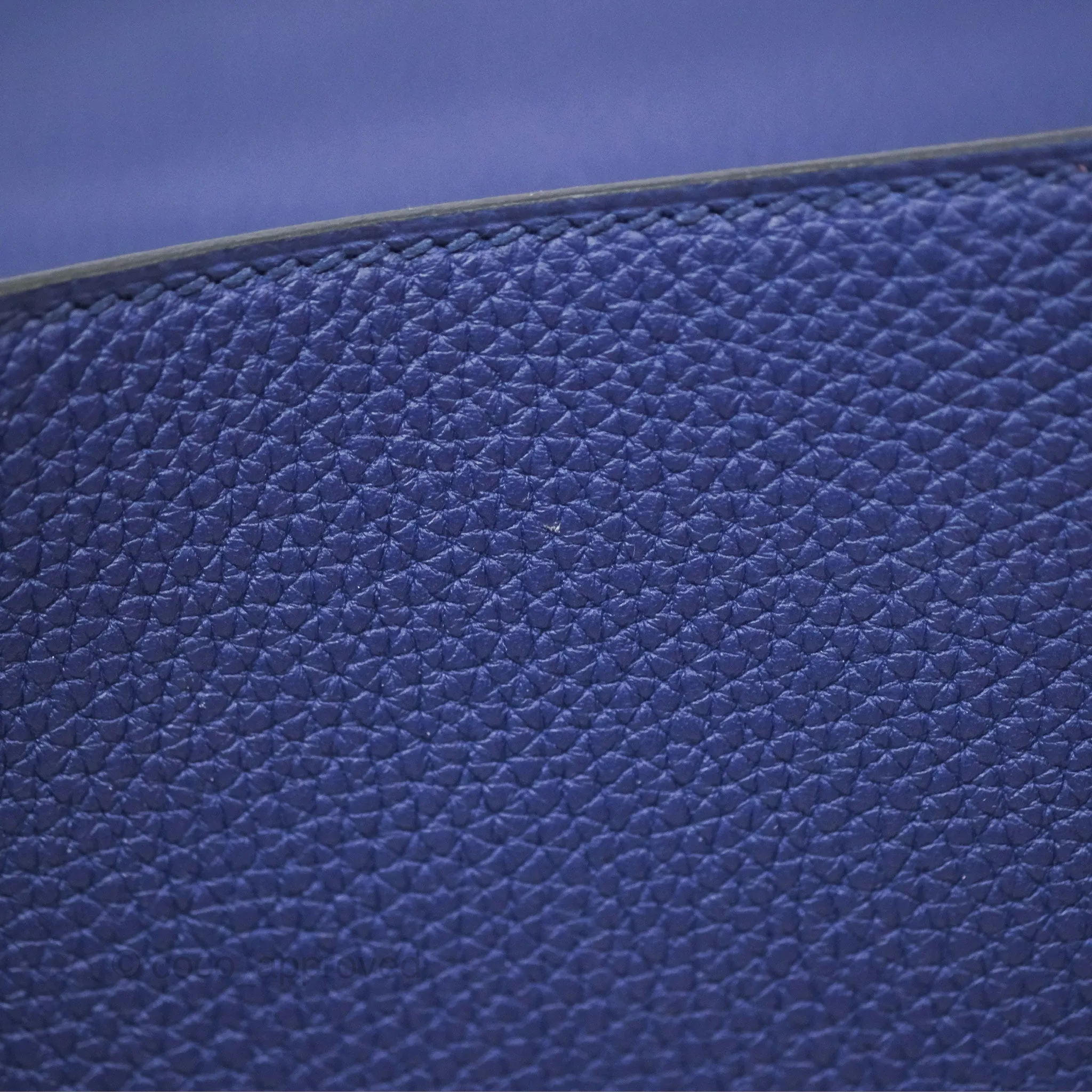 - DM/Email To Purchase - Herms Kelly 32 Retourne Touch Bleu Encre Croc TM Palladium Hardware