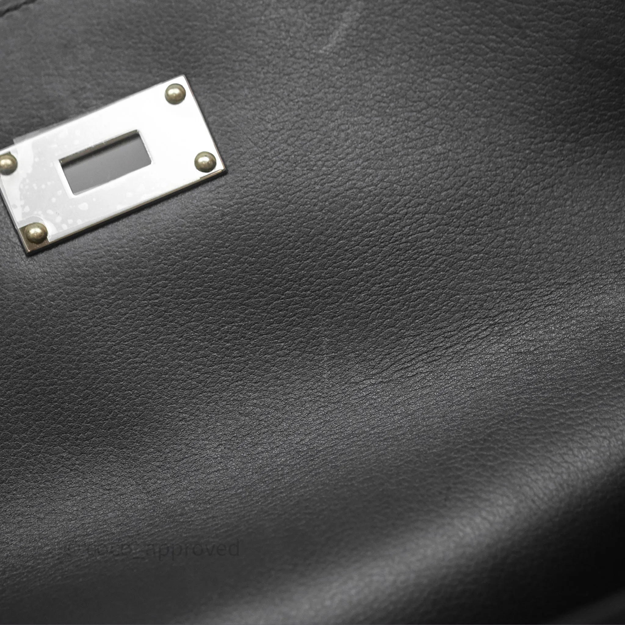 - DM/Email To Purchase - Herms Kelly Messenger PM Bag 89 Noir Evergrain Palladium Hardware