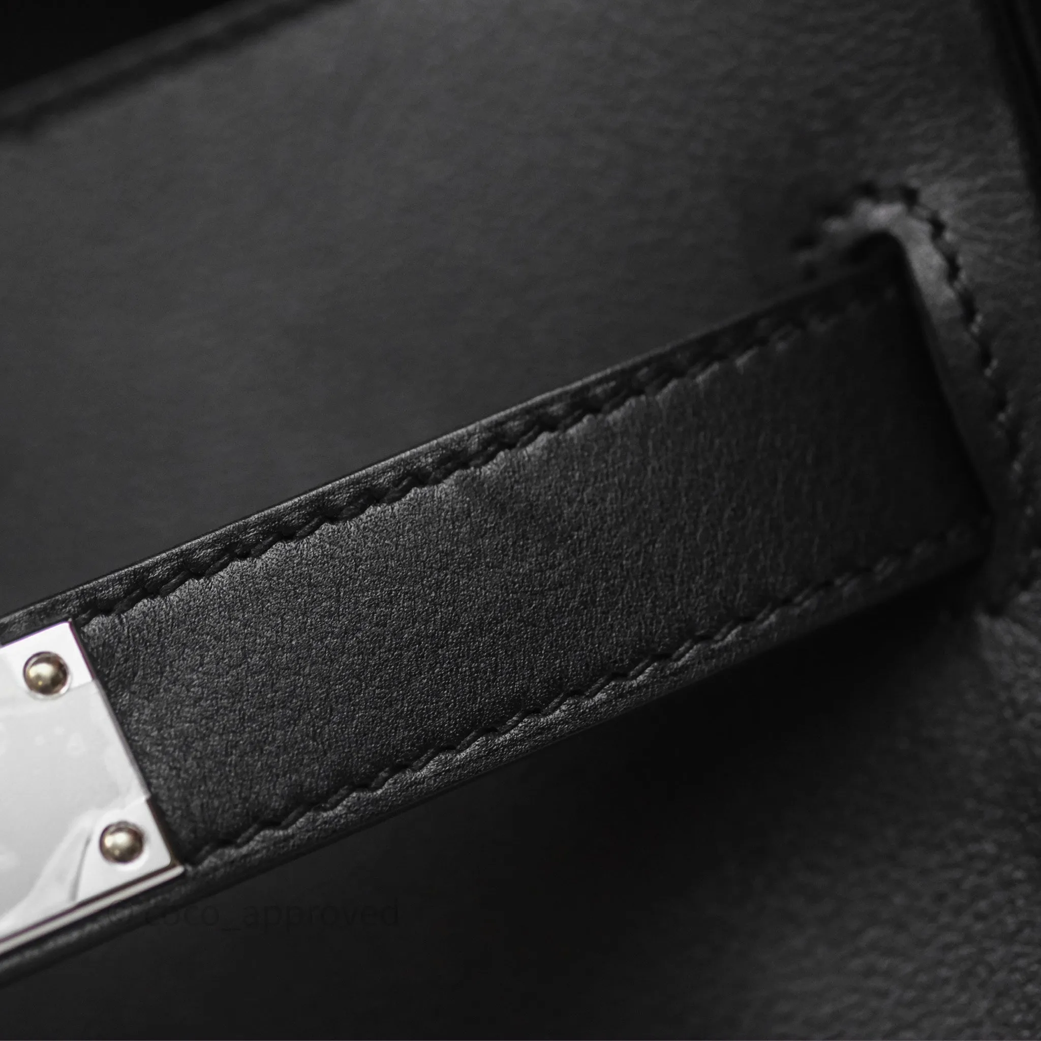 - DM/Email To Purchase - Herms Kelly Messenger PM Bag 89 Noir Evergrain Palladium Hardware