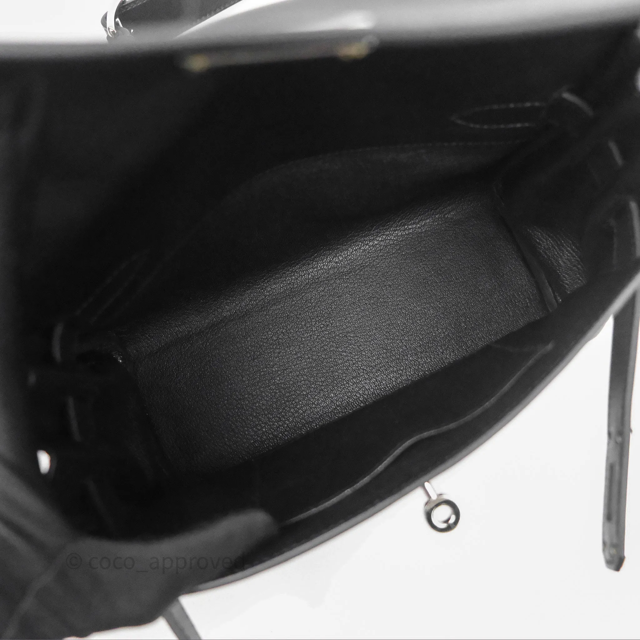 - DM/Email To Purchase - Herms Kelly Messenger PM Bag 89 Noir Evergrain Palladium Hardware