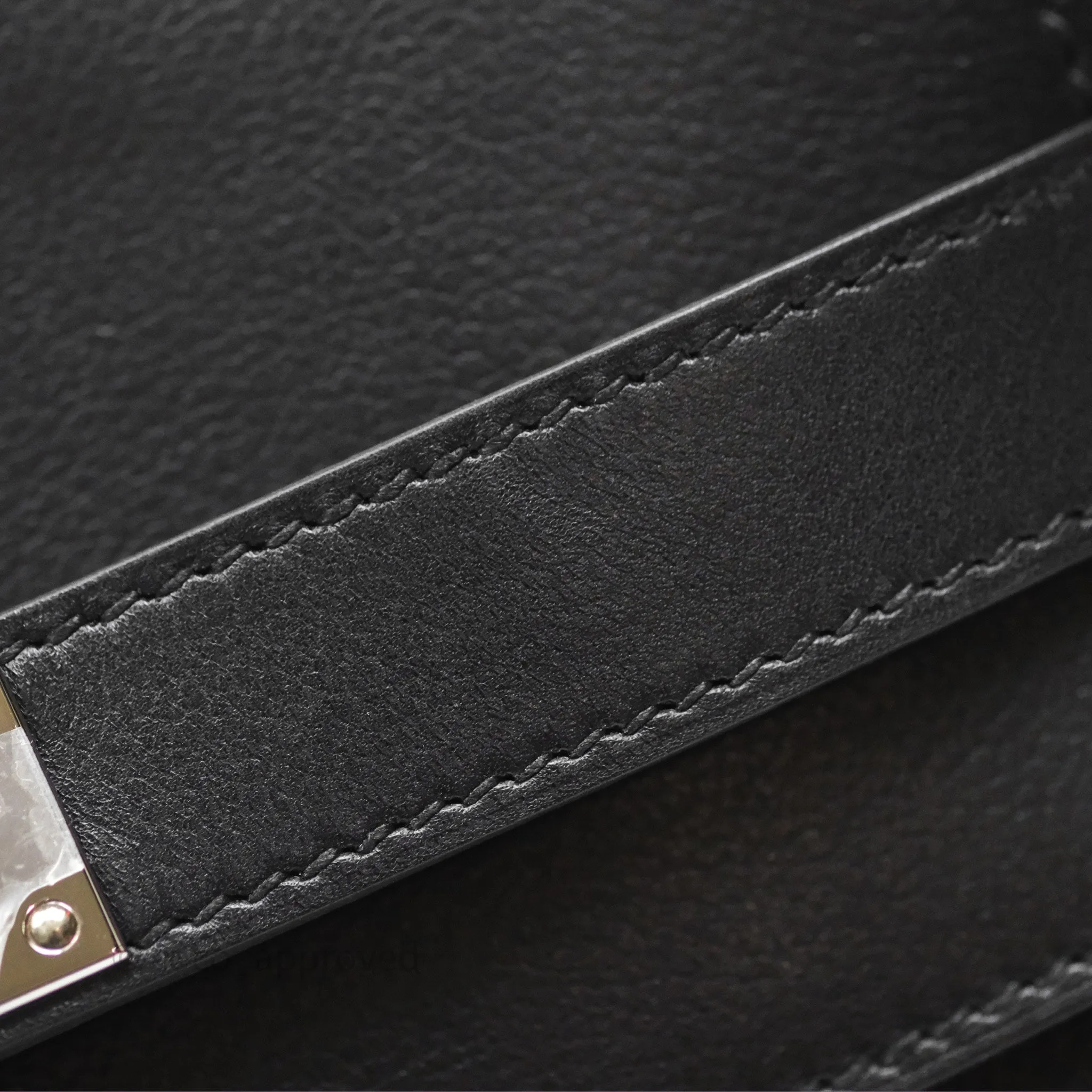 - DM/Email To Purchase - Herms Kelly Messenger PM Bag 89 Noir Evergrain Palladium Hardware