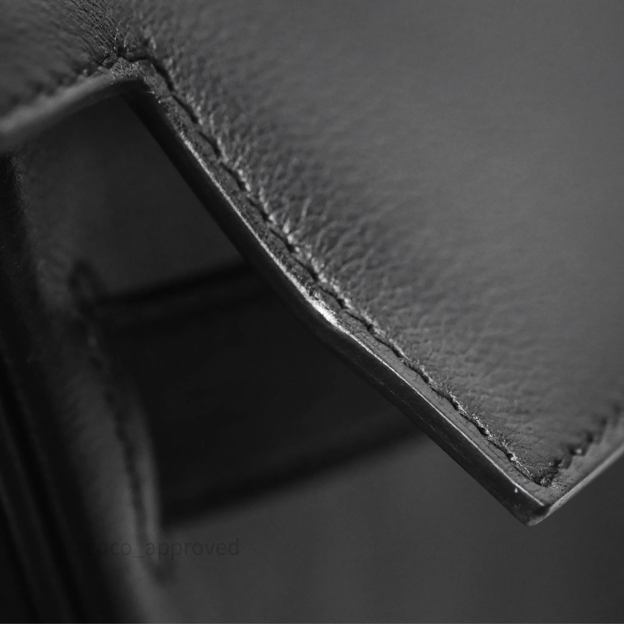 - DM/Email To Purchase - Herms Kelly Messenger PM Bag 89 Noir Evergrain Palladium Hardware