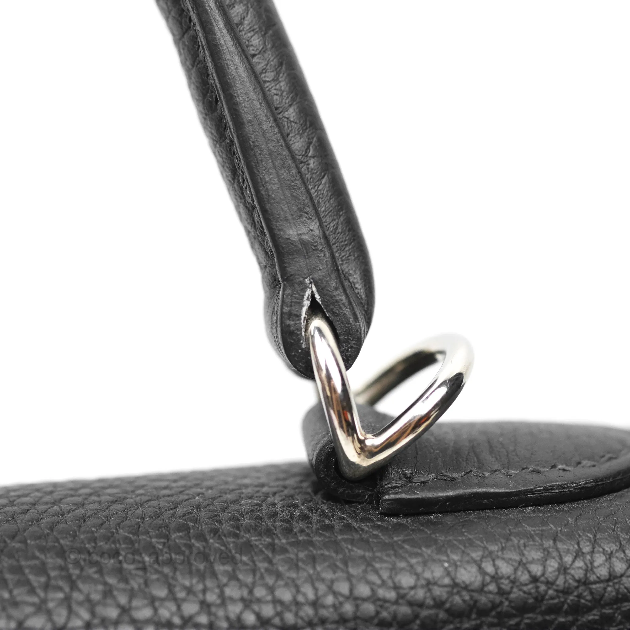 - DM/Email To Purchase - Herms Retourne Kelly 25 Black Togo Palladium Hardware