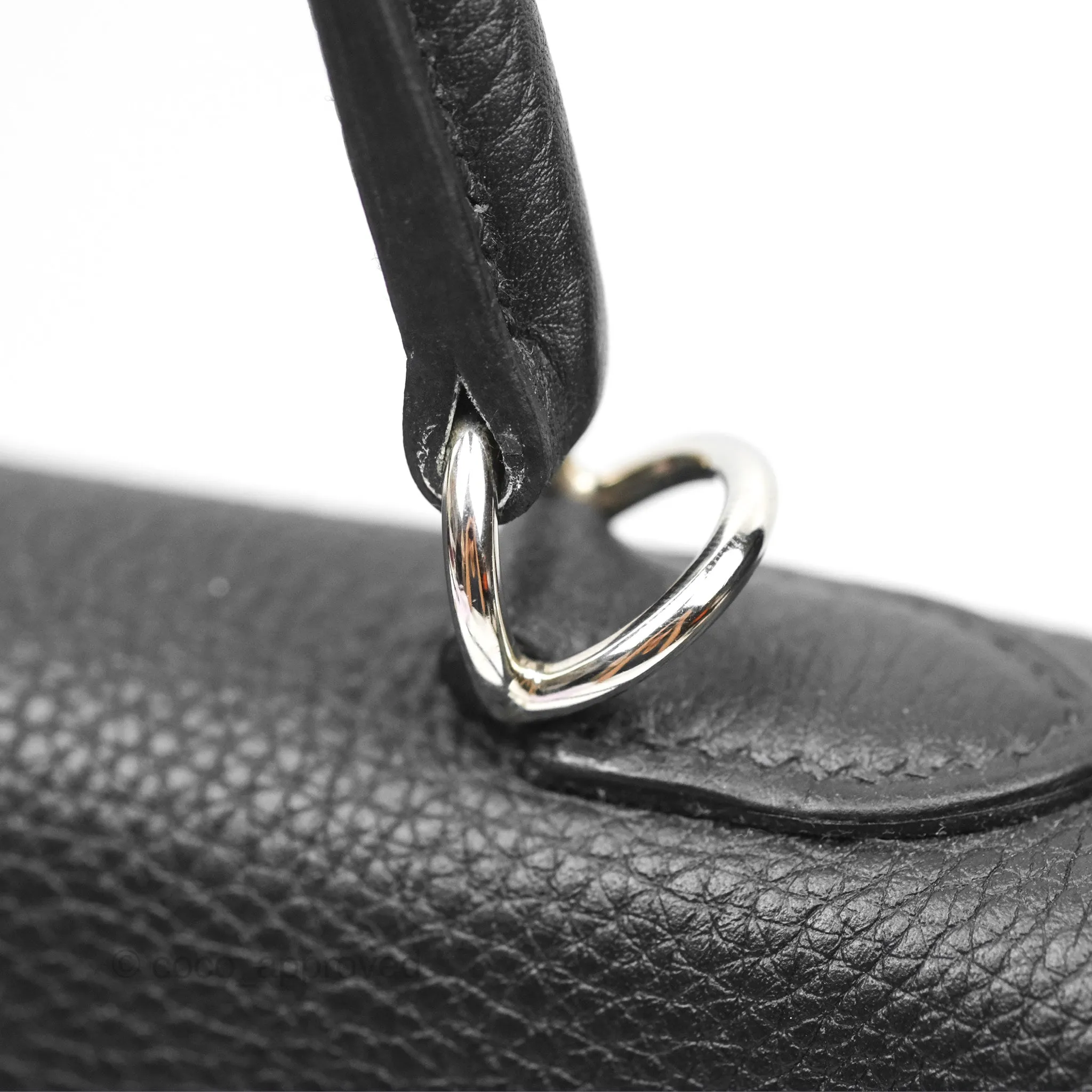 - DM/Email To Purchase - Herms Retourne Kelly 25 Black Togo Palladium Hardware