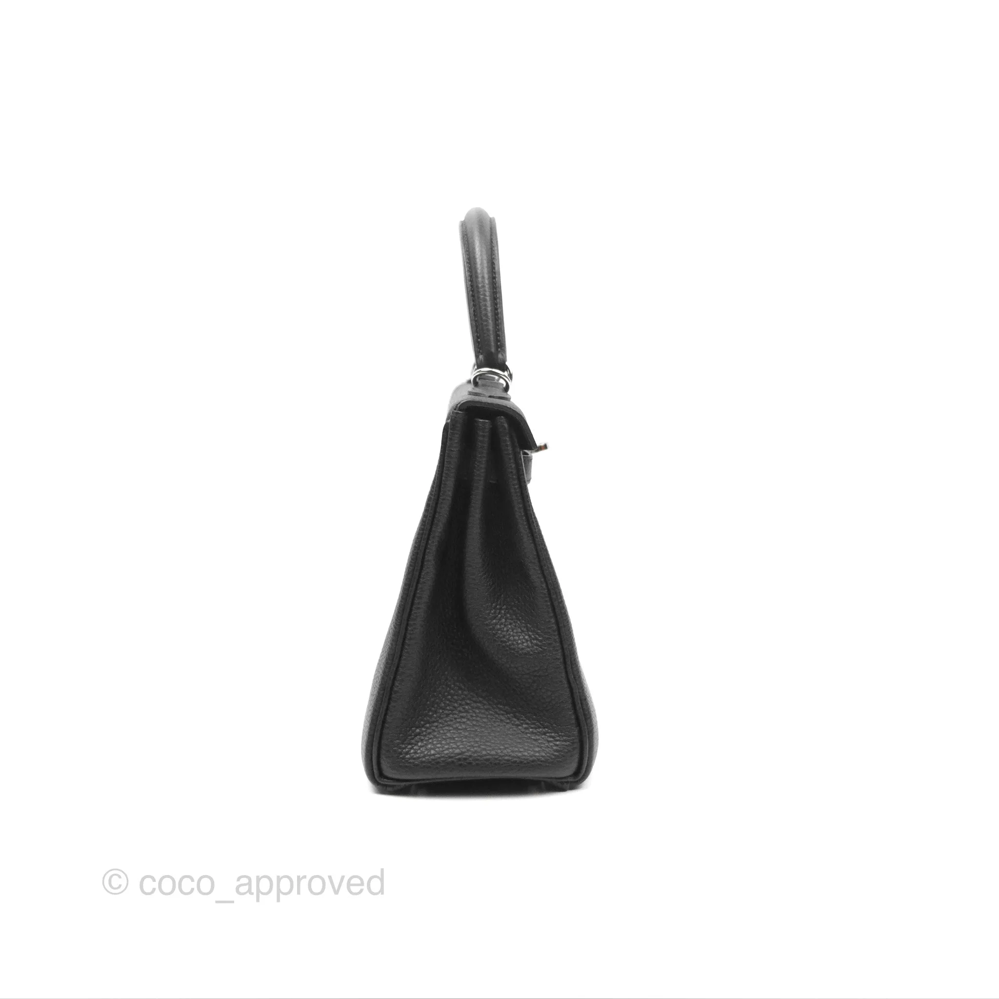 - DM/Email To Purchase - Herms Retourne Kelly 25 Black Togo Palladium Hardware