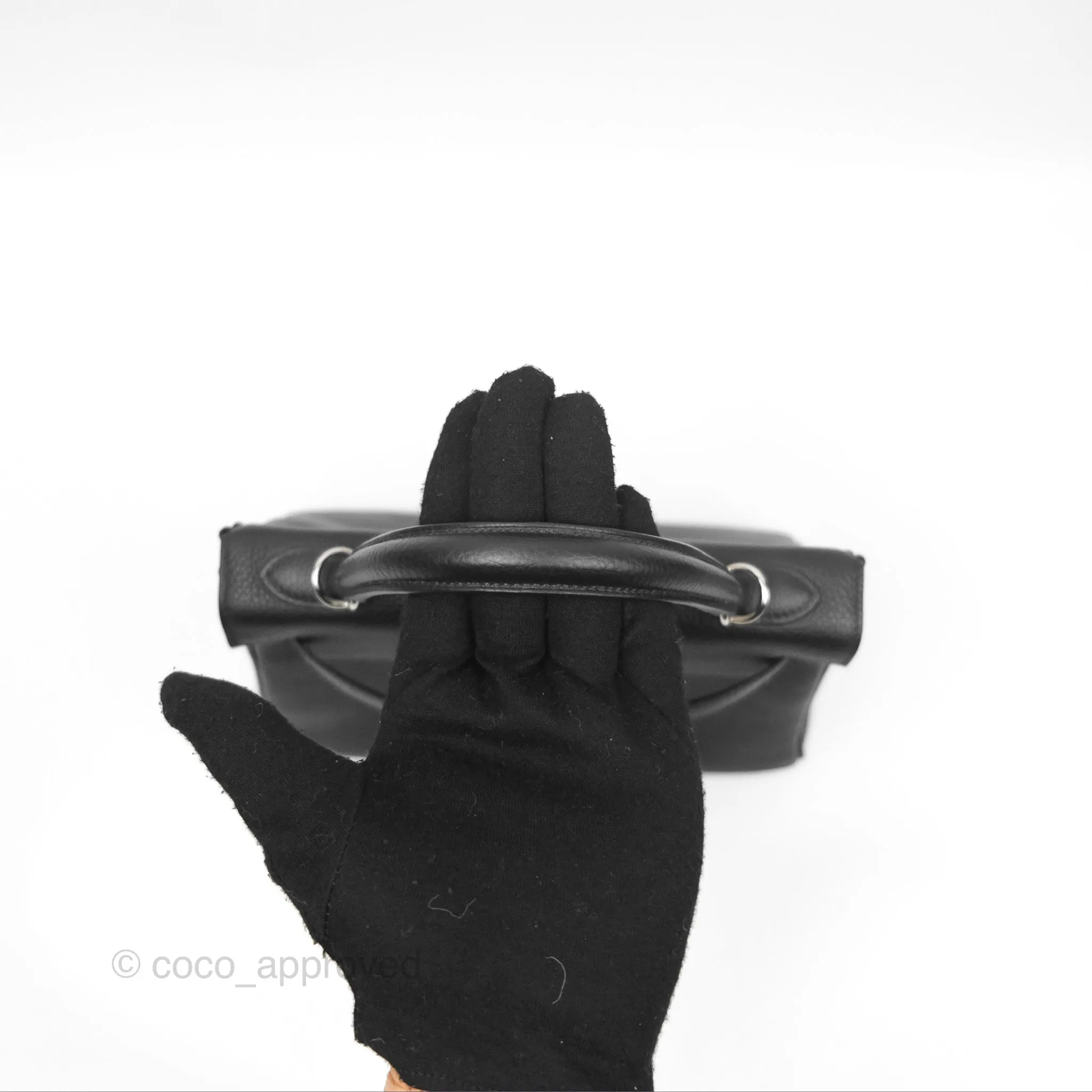 - DM/Email To Purchase - Herms Retourne Kelly 25 Black Togo Palladium Hardware