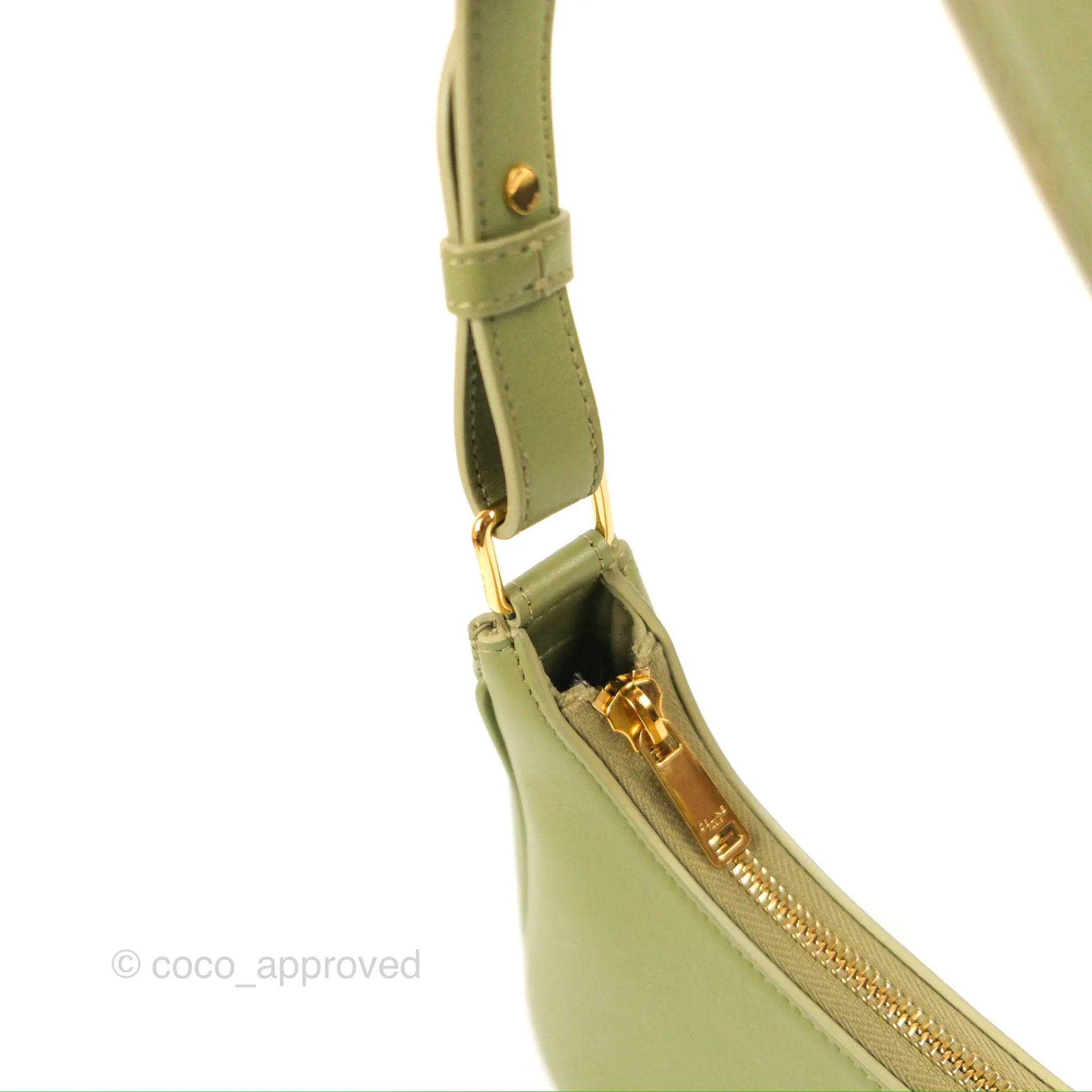 Celine Ava Bag Avocado Green Calfskin