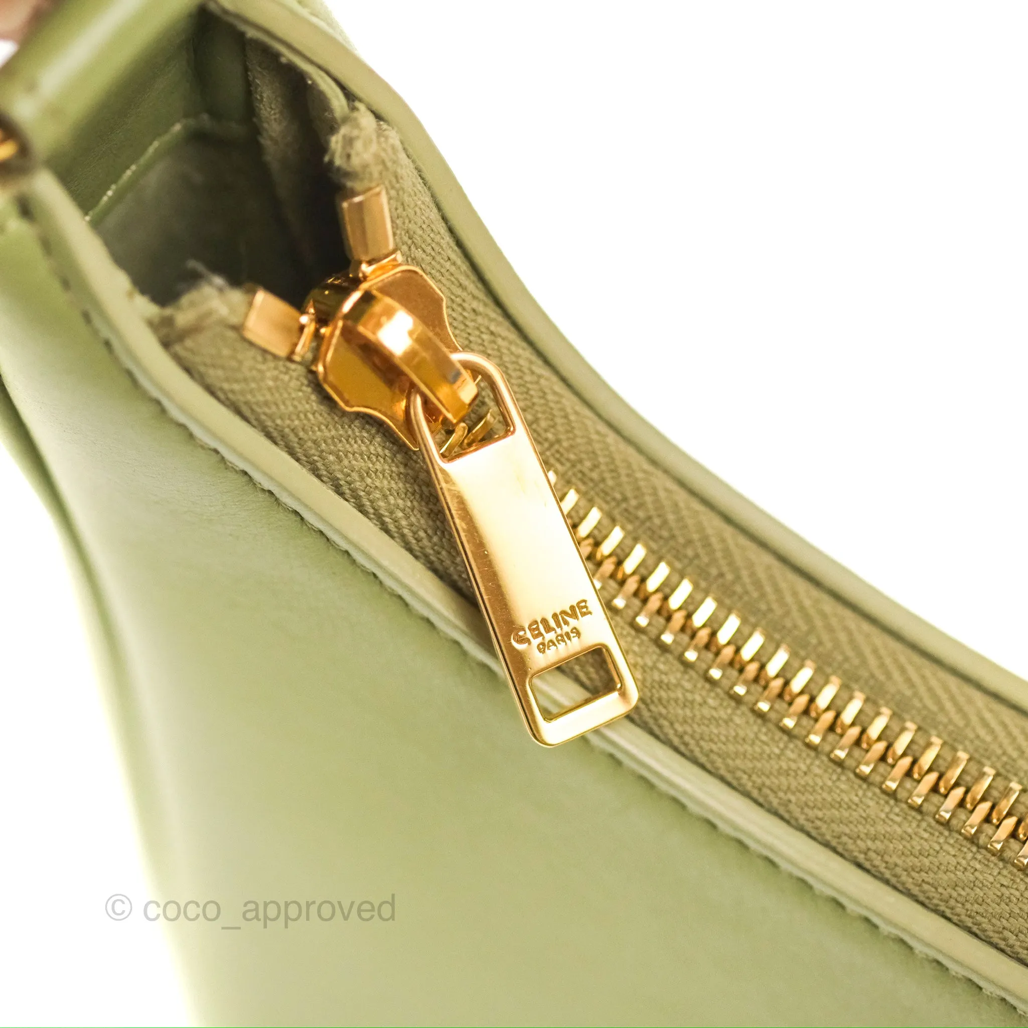 Celine Ava Bag Avocado Green Calfskin
