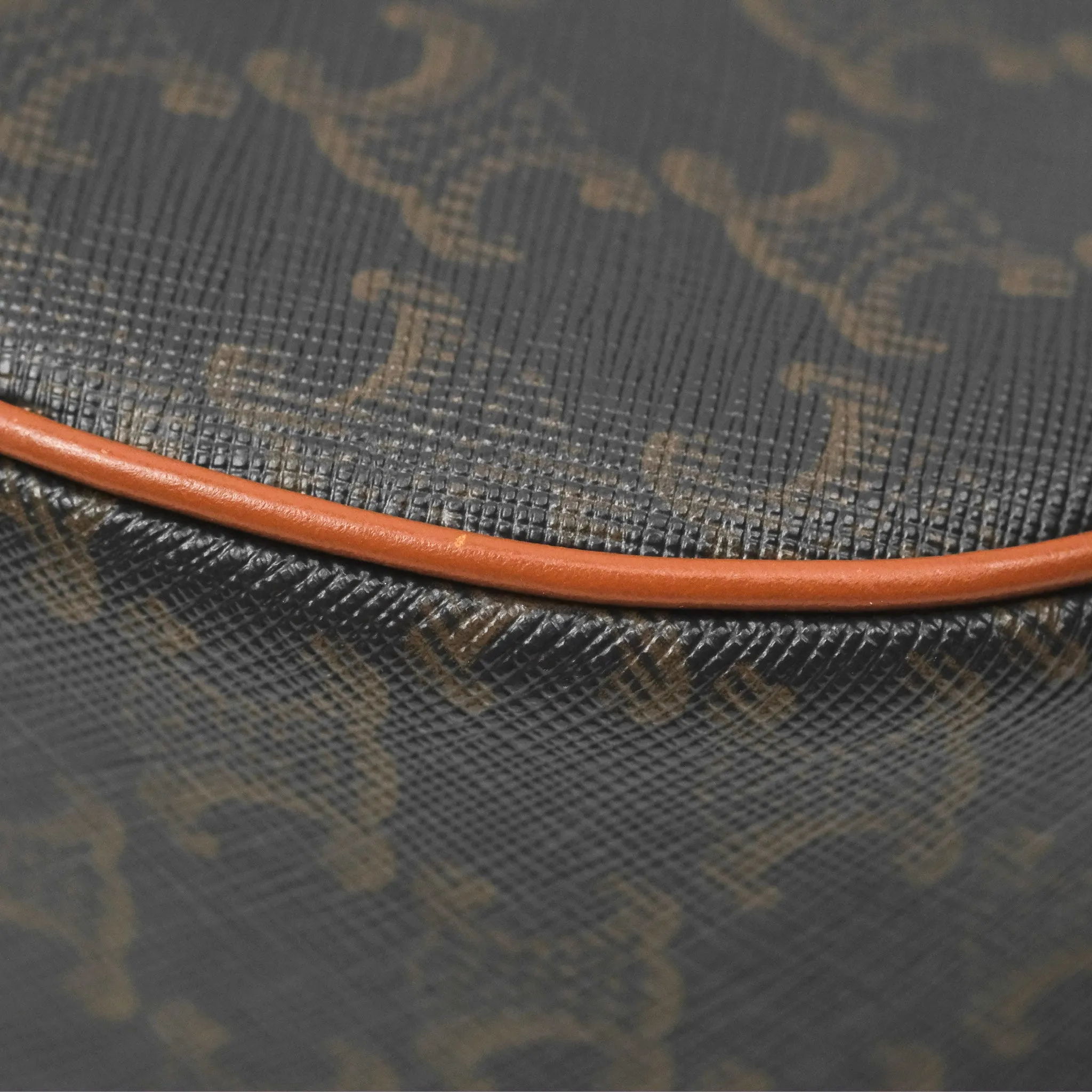 Celine Ava Bag In Triomphe Canvas Calfskin Tan