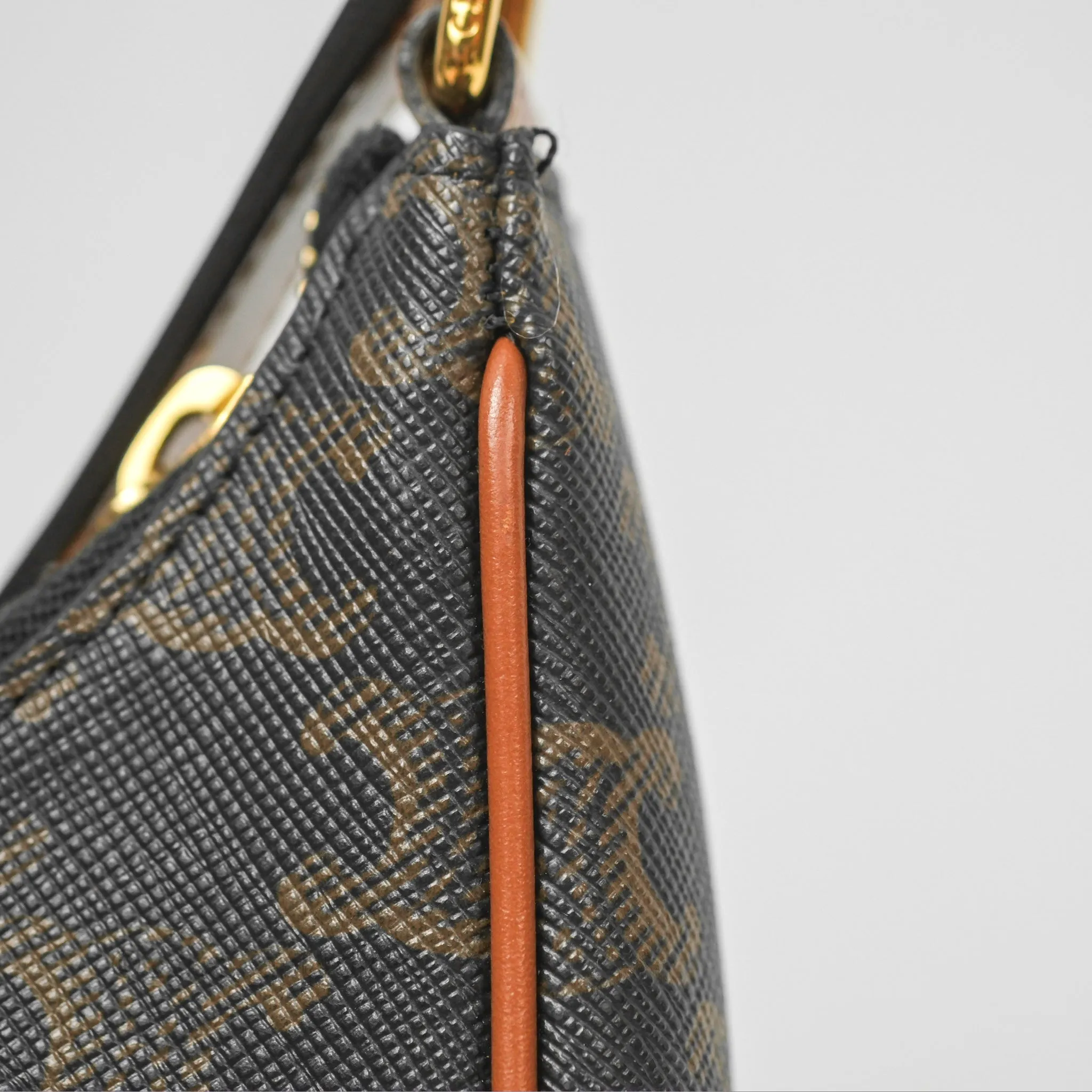 Celine Ava Bag In Triomphe Canvas Calfskin Tan