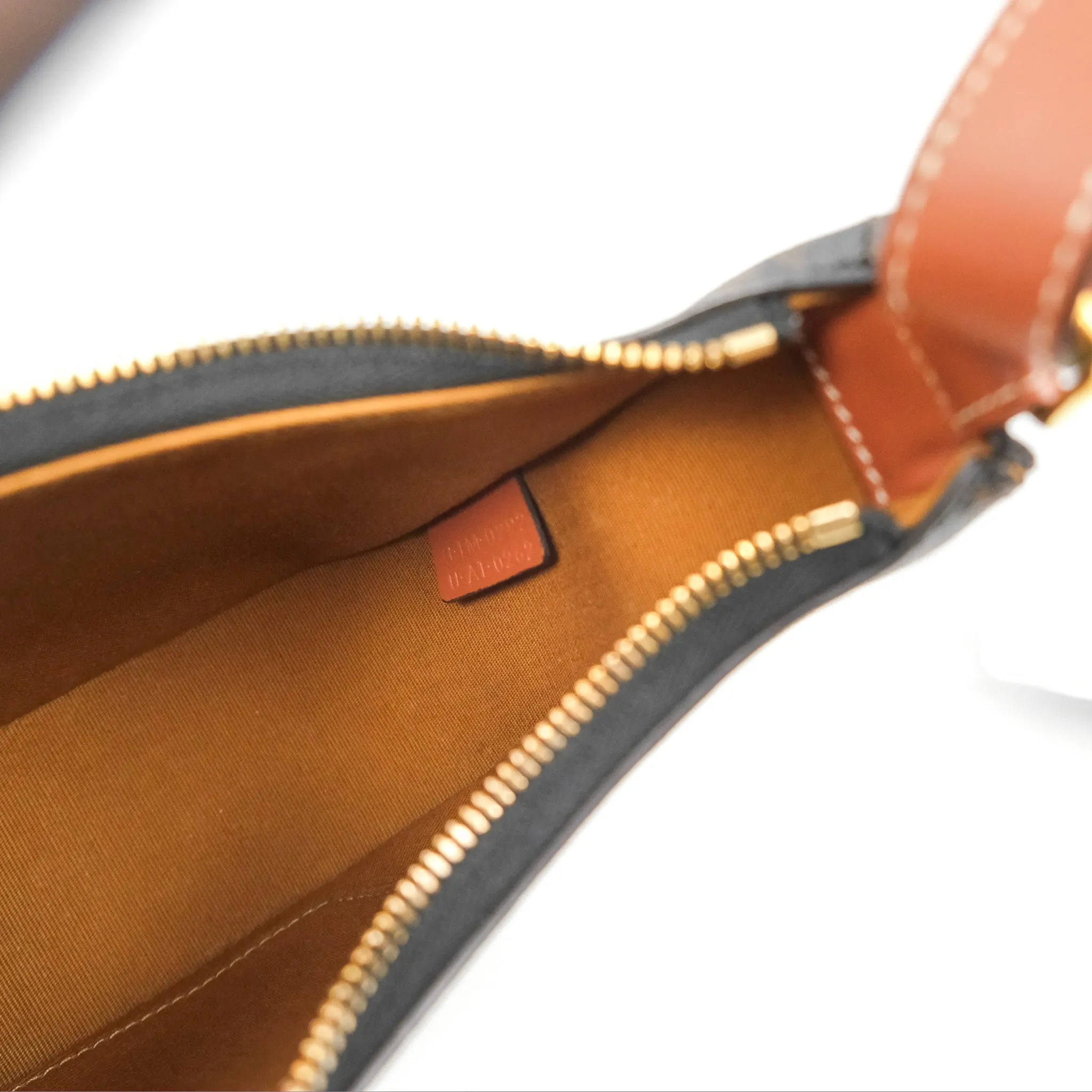 Celine Ava Bag In Triomphe Canvas Calfskin Tan