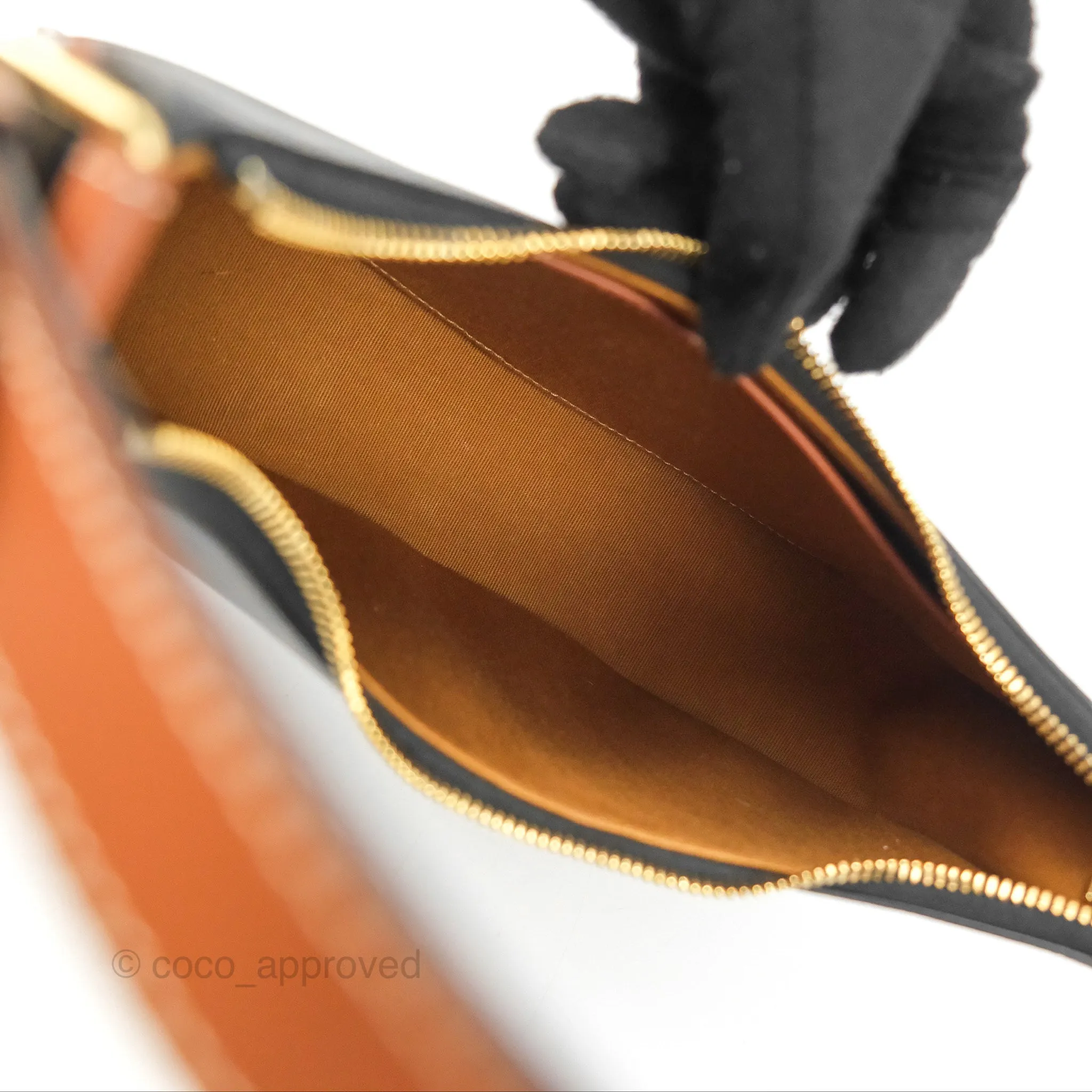Celine Ava Bag In Triomphe Canvas Calfskin Tan