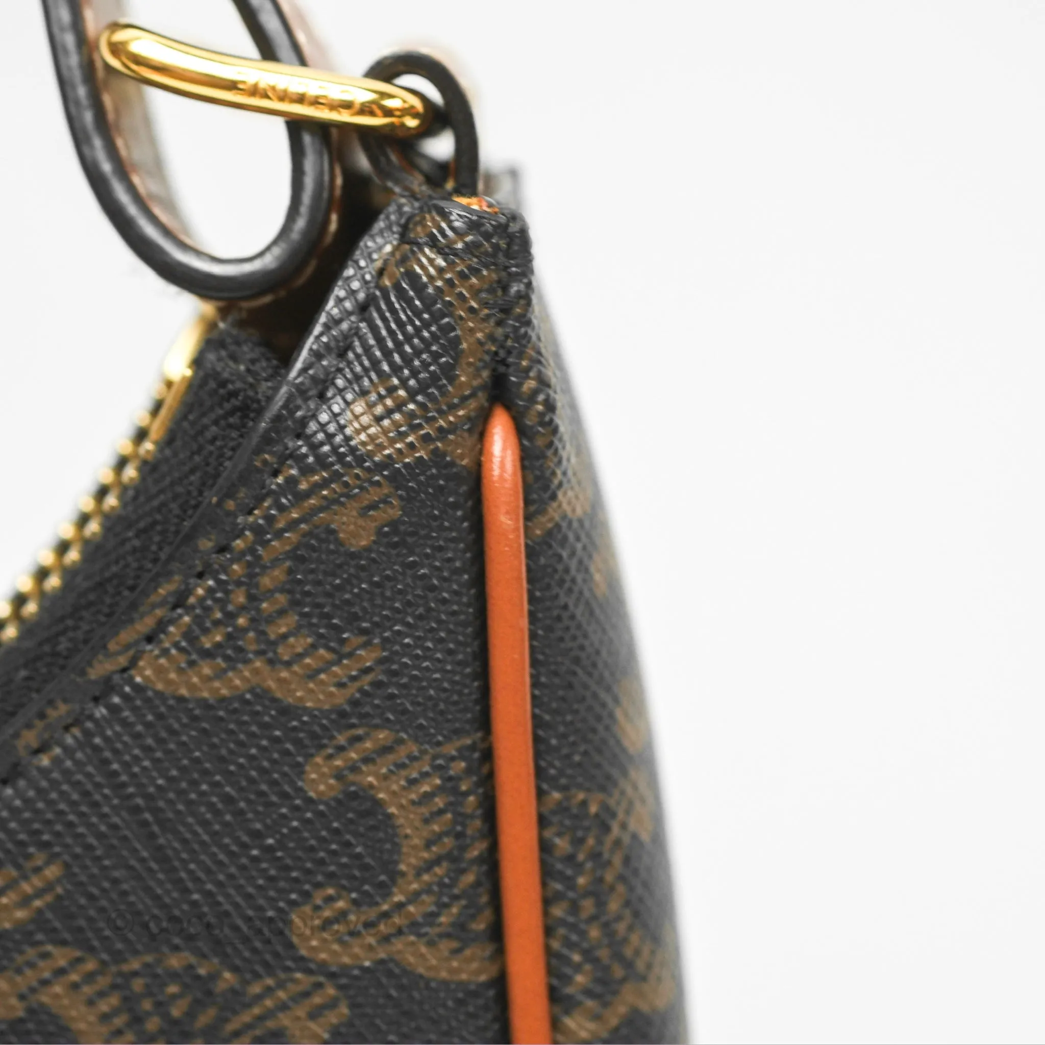 Celine Ava Bag In Triomphe Canvas Calfskin Tan