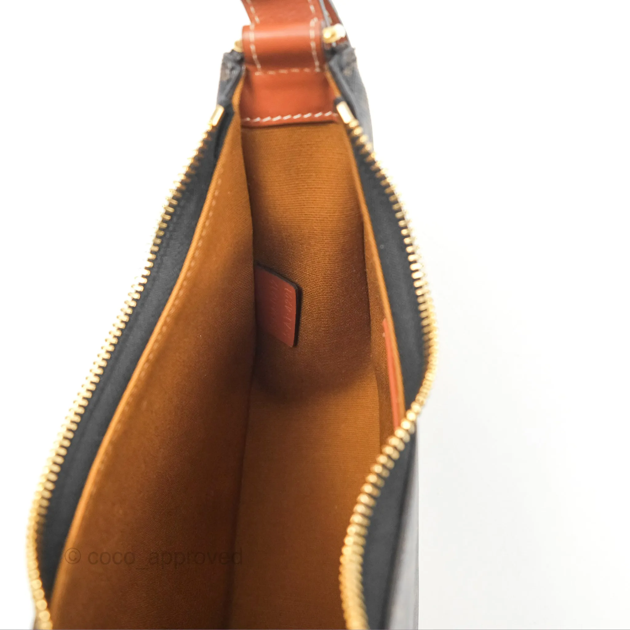 Celine Ava Bag In Triomphe Canvas Calfskin Tan