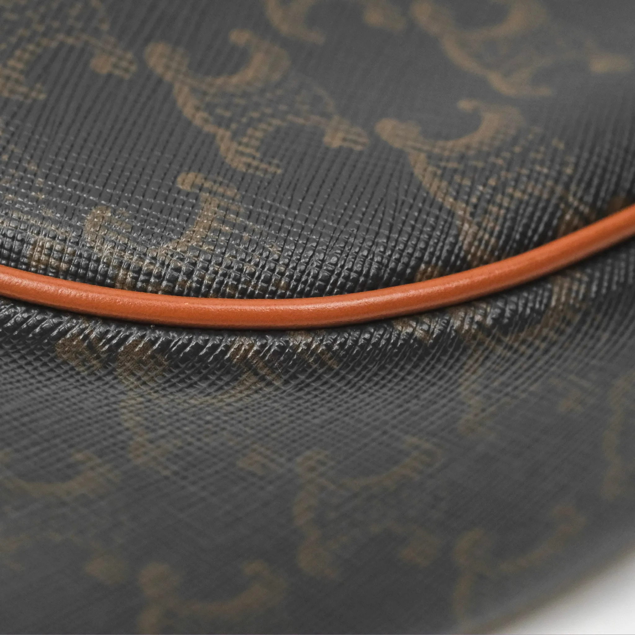 Celine Ava Bag In Triomphe Canvas Calfskin Tan