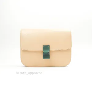 Celine Box Beige Liege Leather Medium Classic Box Gold Hardware