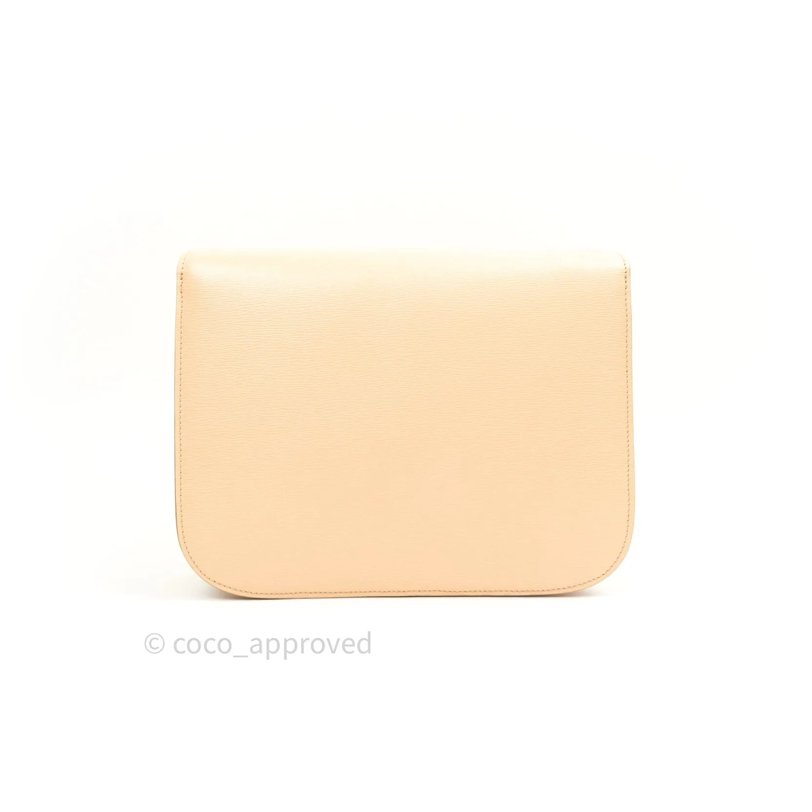 Celine Box Beige Liege Leather Medium Classic Box Gold Hardware