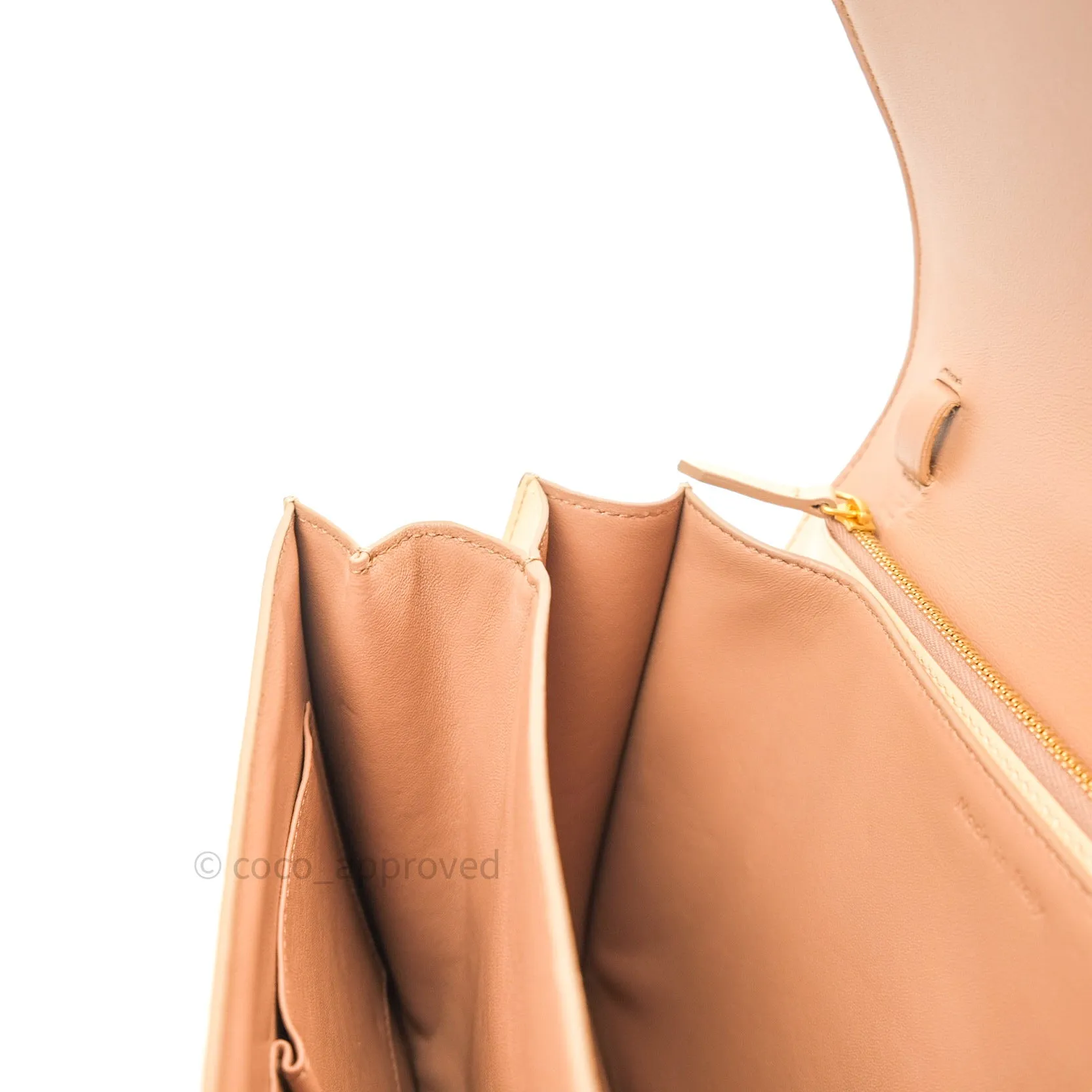 Celine Box Beige Liege Leather Medium Classic Box Gold Hardware