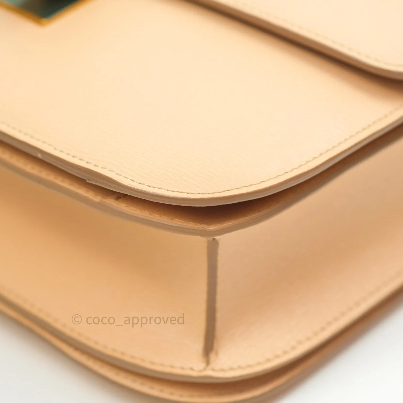 Celine Box Beige Liege Leather Medium Classic Box Gold Hardware