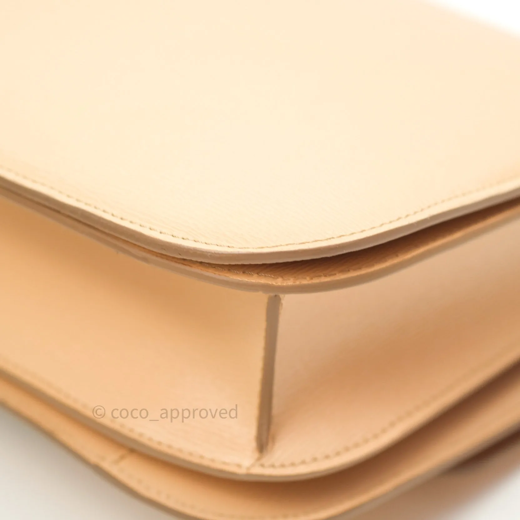 Celine Box Beige Liege Leather Medium Classic Box Gold Hardware