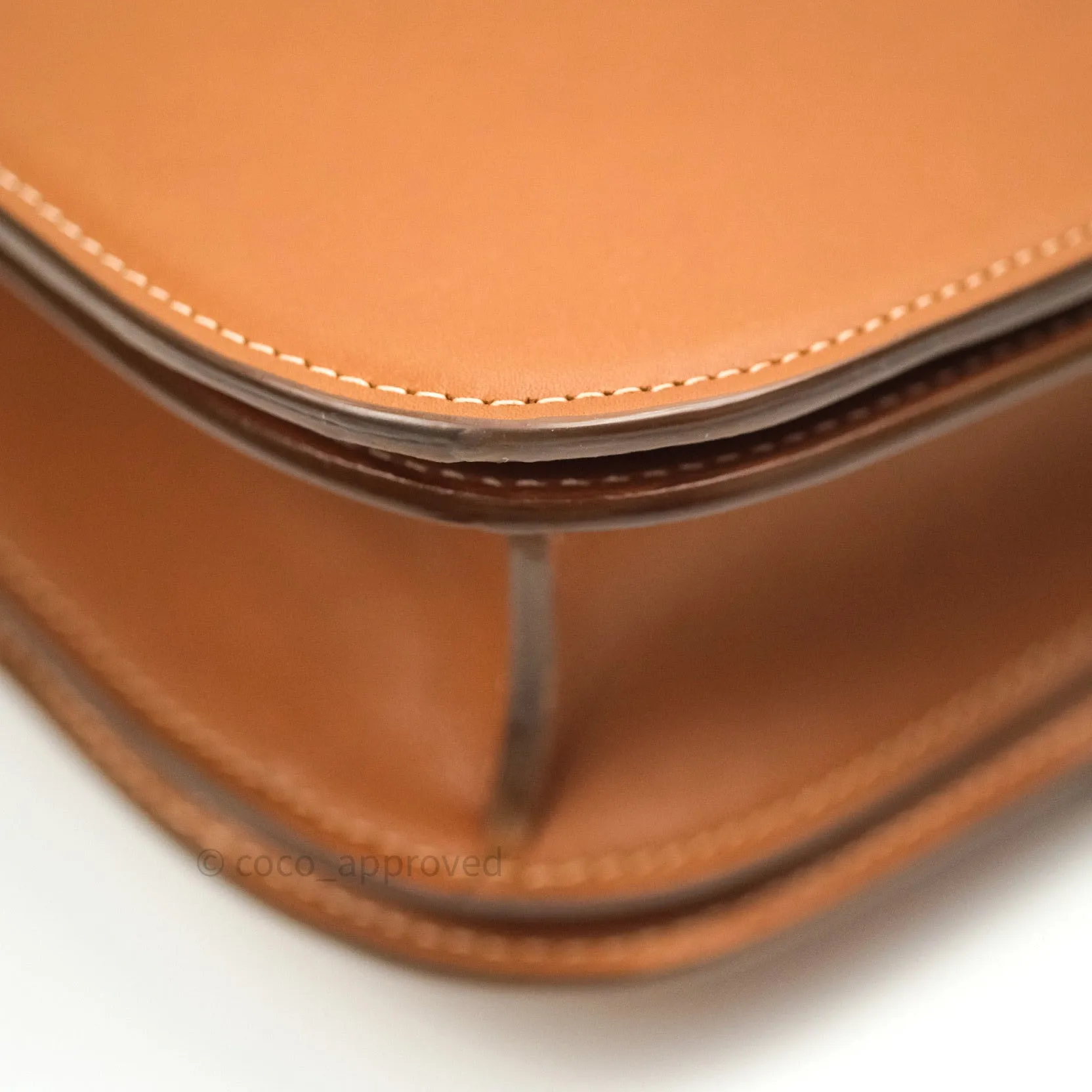 Celine Box Brown Tan Calfskin Leather Medium Classic Gold Hardware