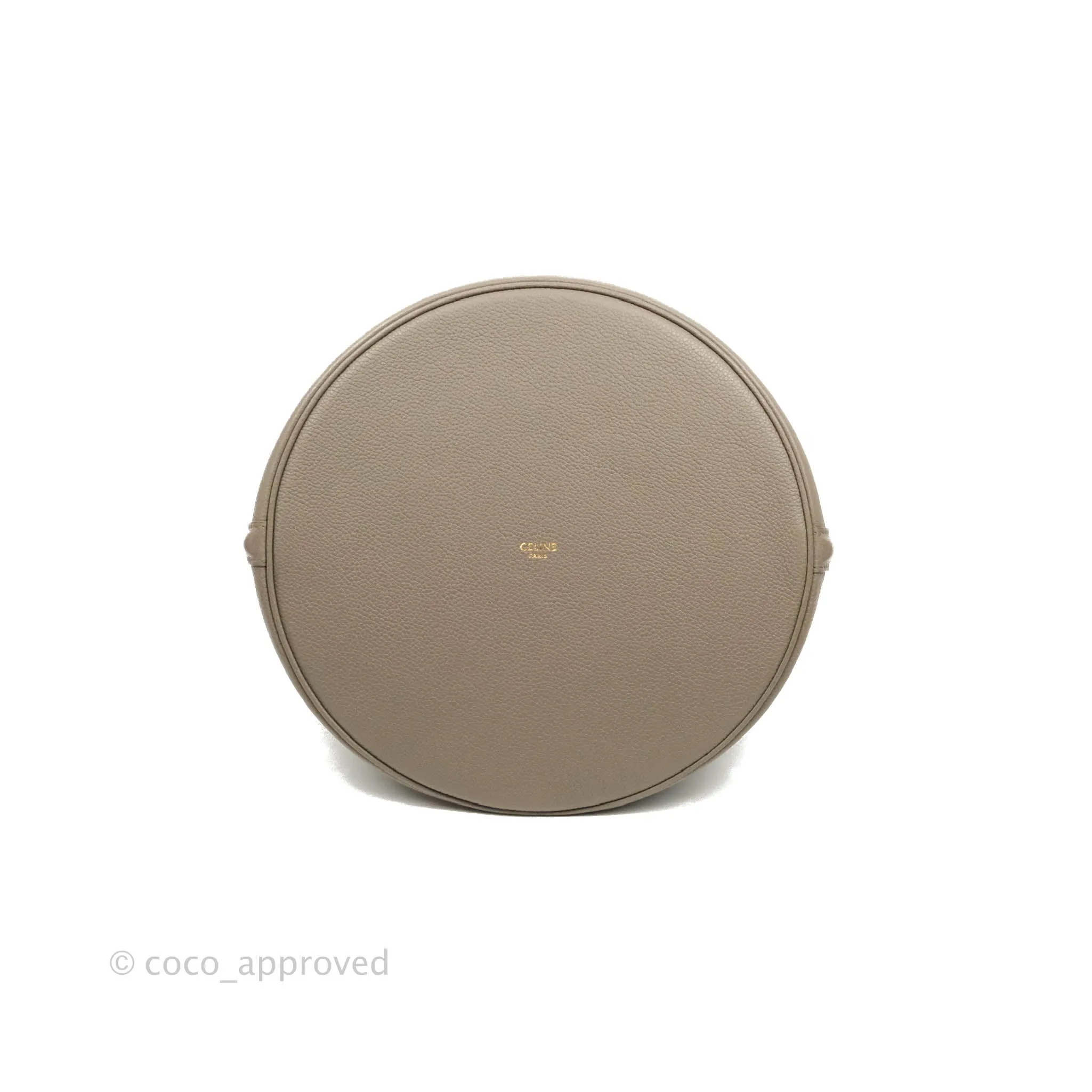 Celine Bucket 16 Bag in Supple Grained Calfskin Pebble Gold Hardware