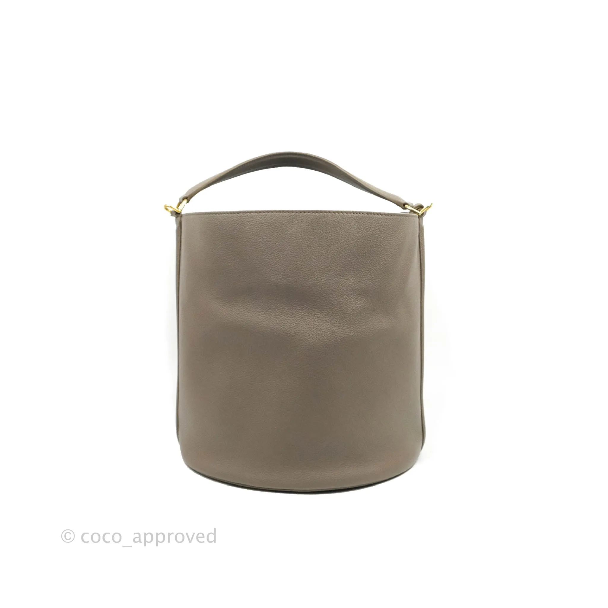 Celine Bucket 16 Bag in Supple Grained Calfskin Pebble Gold Hardware