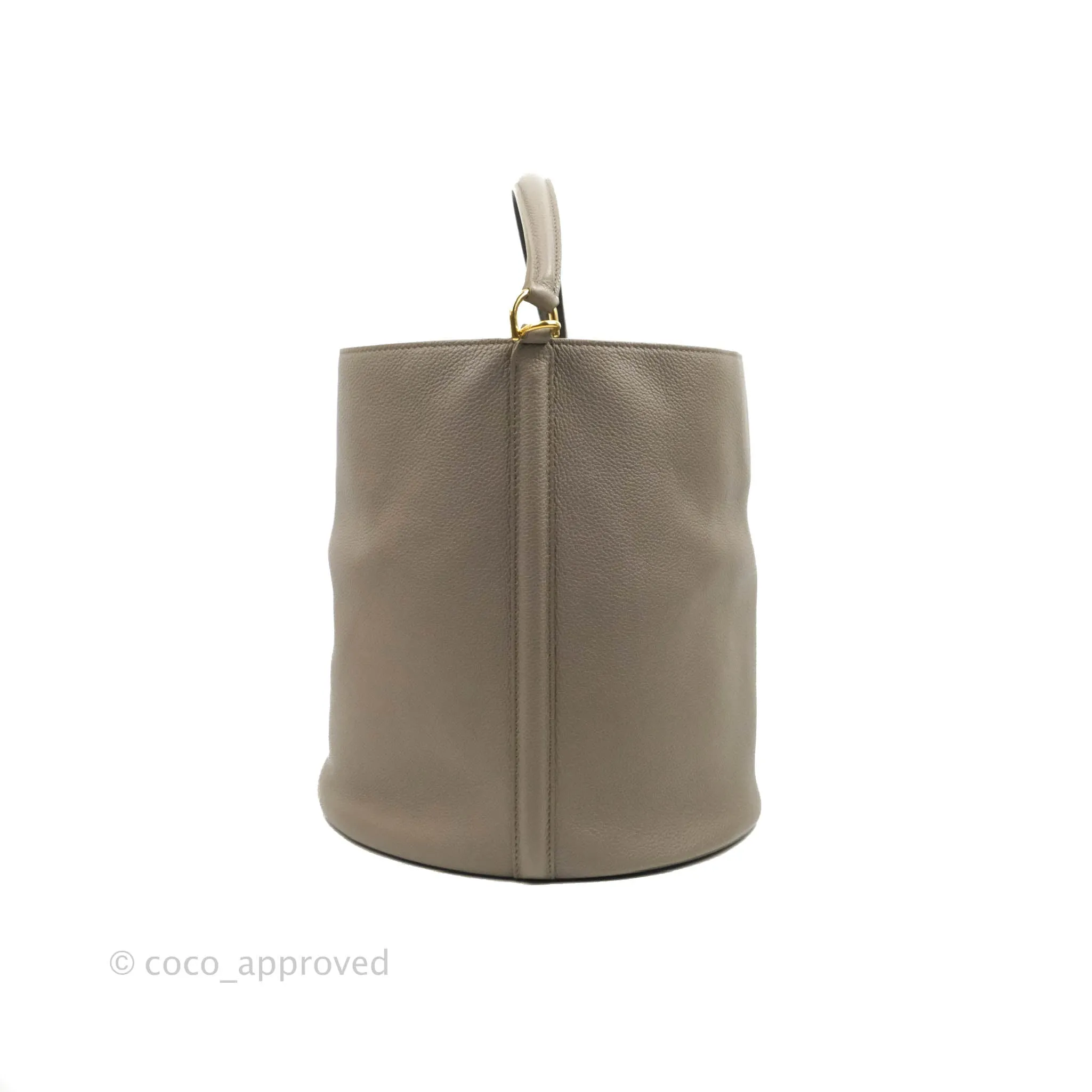 Celine Bucket 16 Bag in Supple Grained Calfskin Pebble Gold Hardware