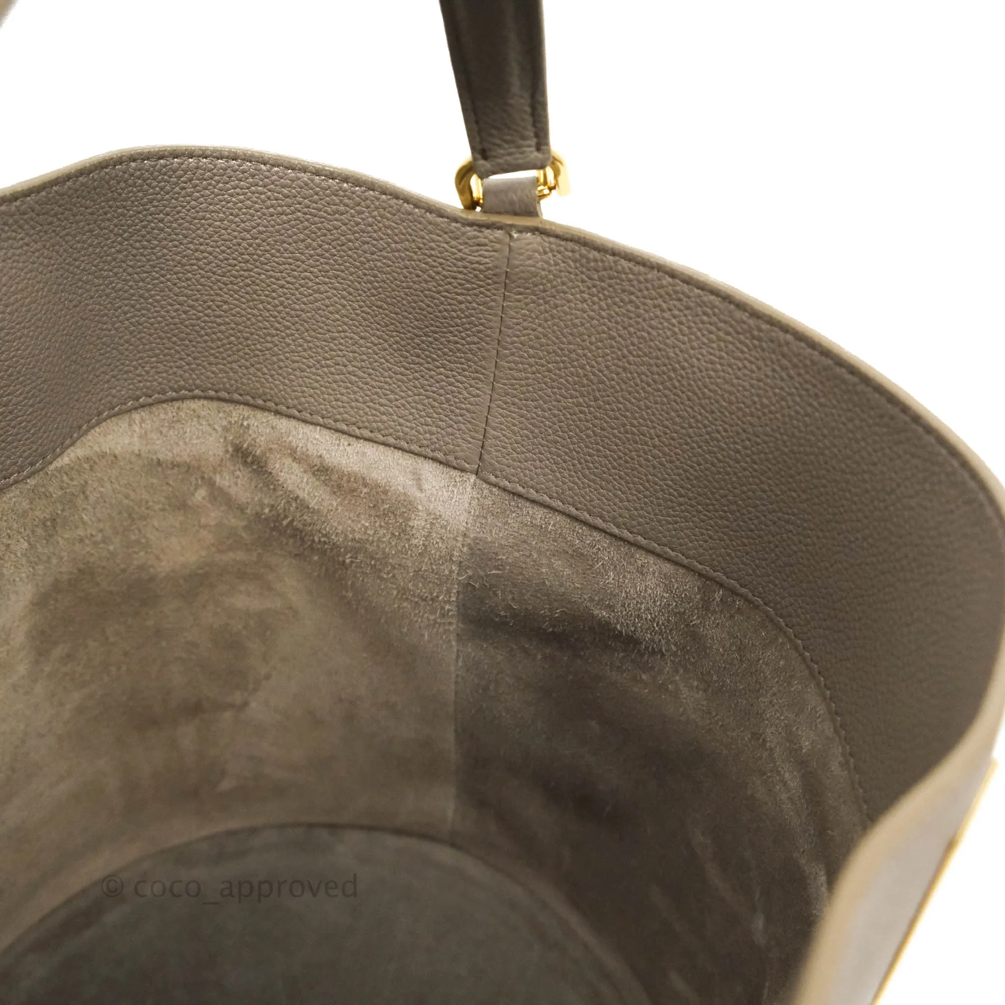Celine Bucket 16 Bag in Supple Grained Calfskin Pebble Gold Hardware