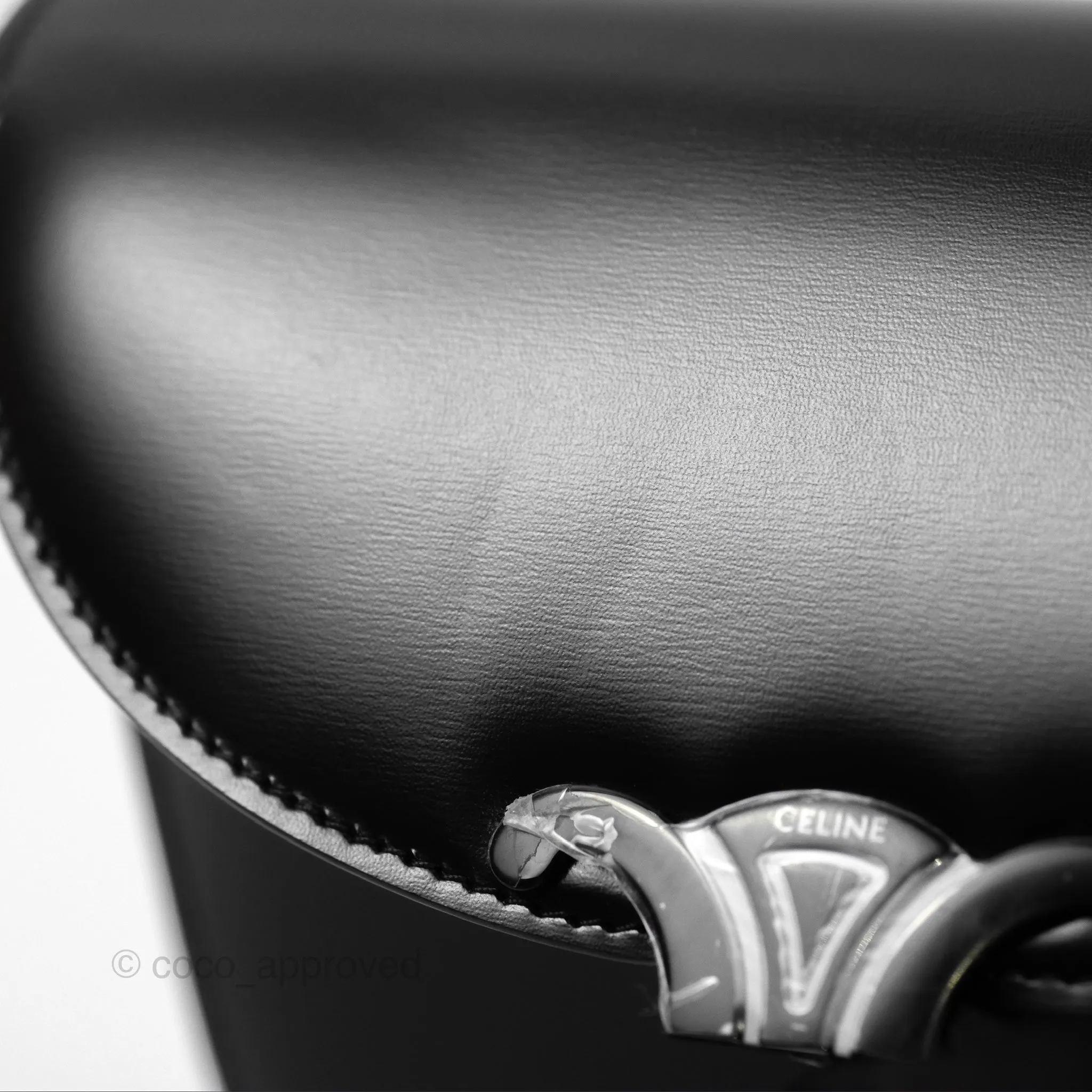 Celine Chain Besace Clea Shiny Calfskin So Black