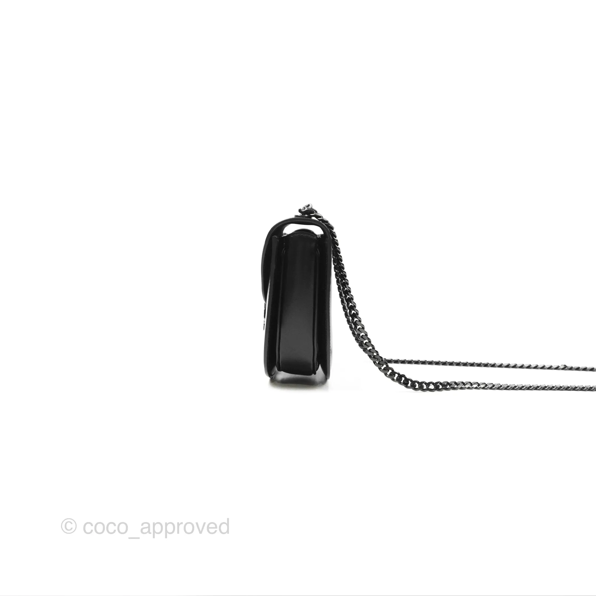 Celine Chain Besace Clea Shiny Calfskin So Black