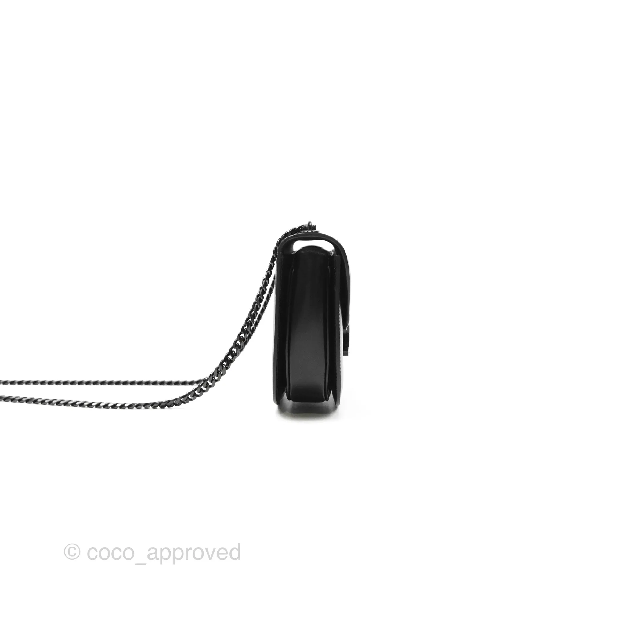 Celine Chain Besace Clea Shiny Calfskin So Black