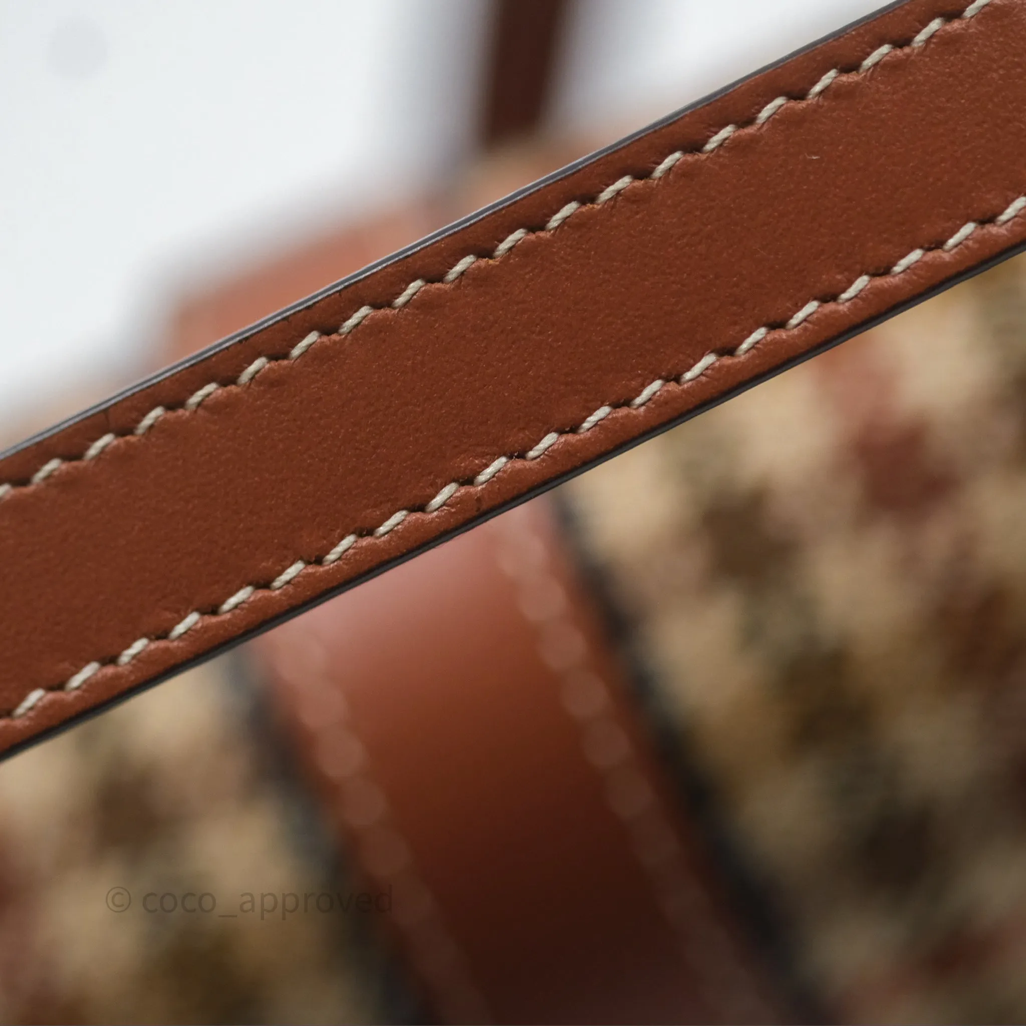 Celine Clutch on Strap in Tartan Textile and Natural Calfskin
