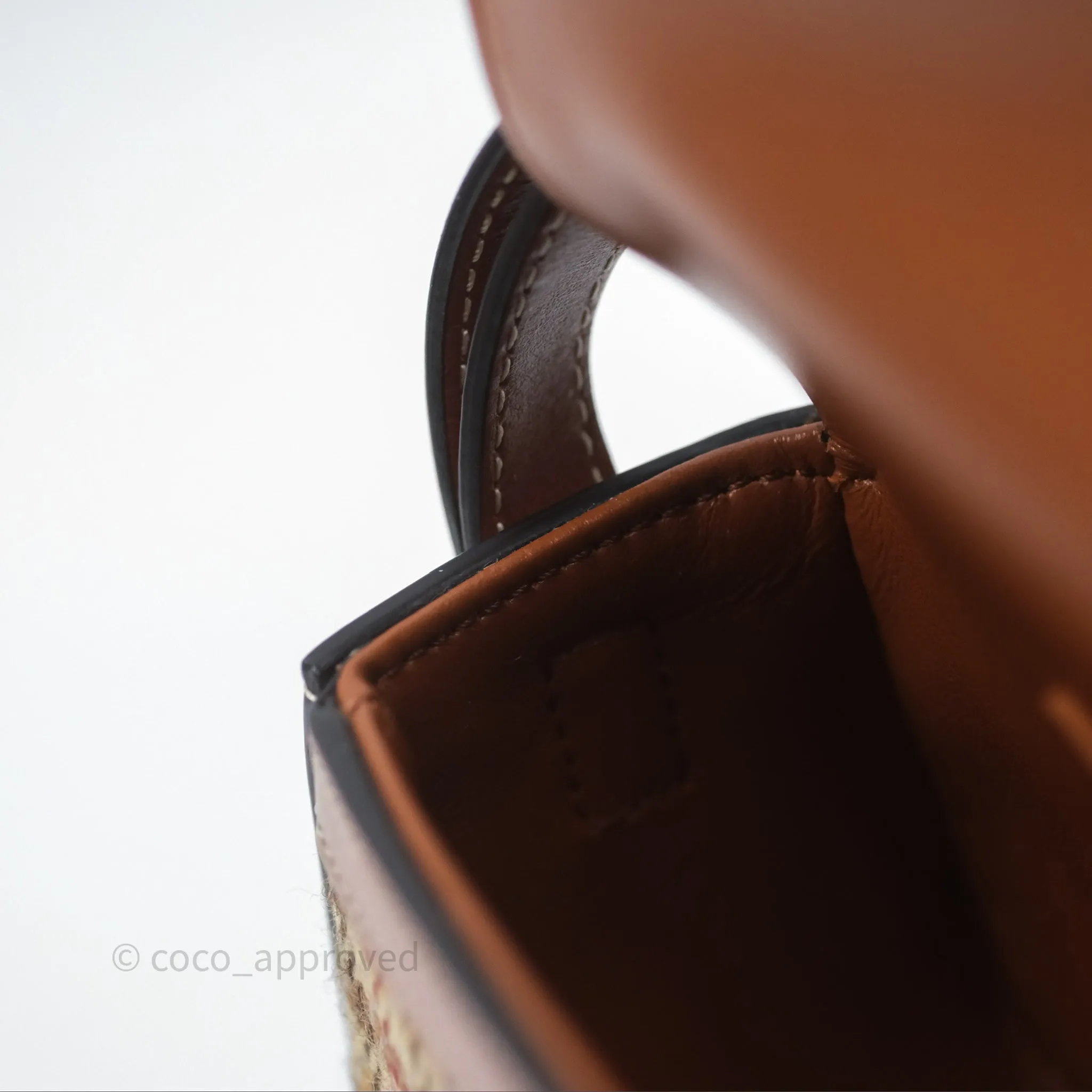 Celine Clutch on Strap in Tartan Textile and Natural Calfskin