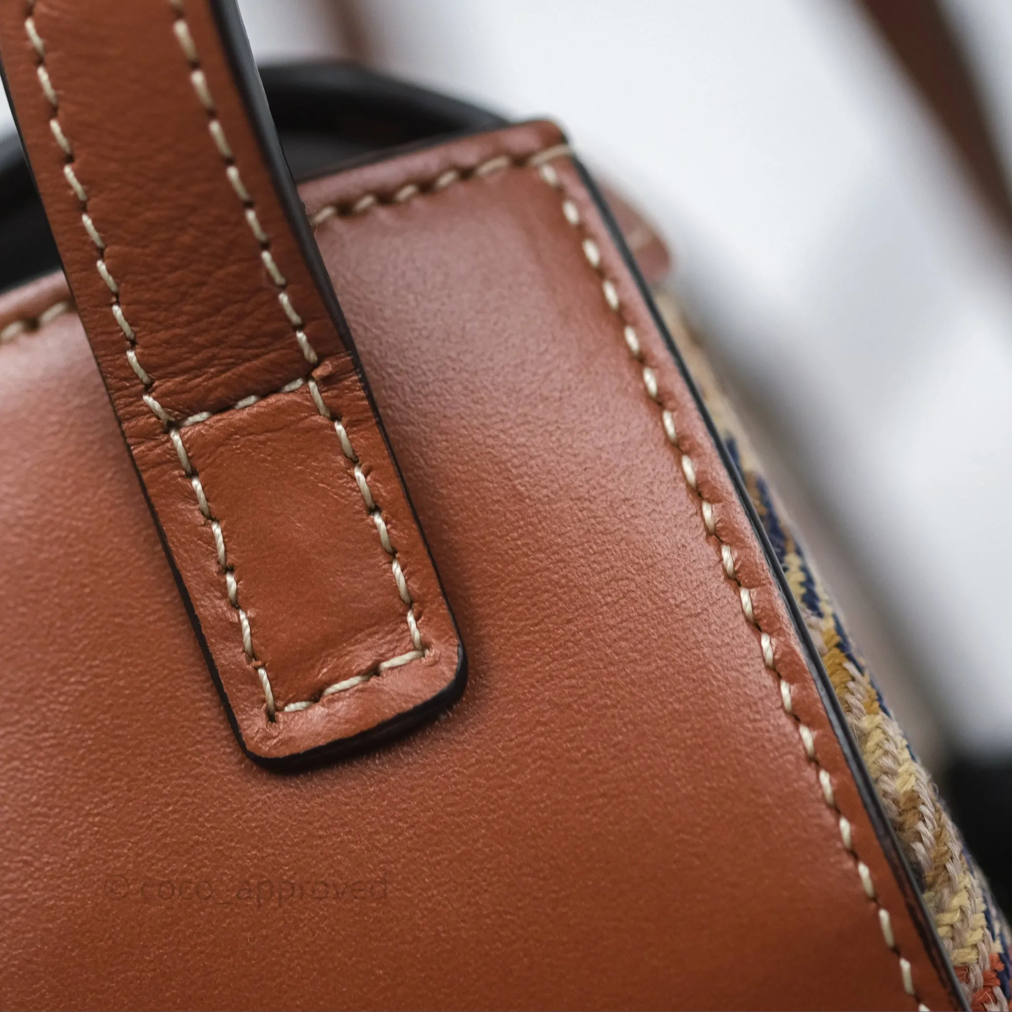 Celine Clutch on Strap in Tartan Textile and Natural Calfskin