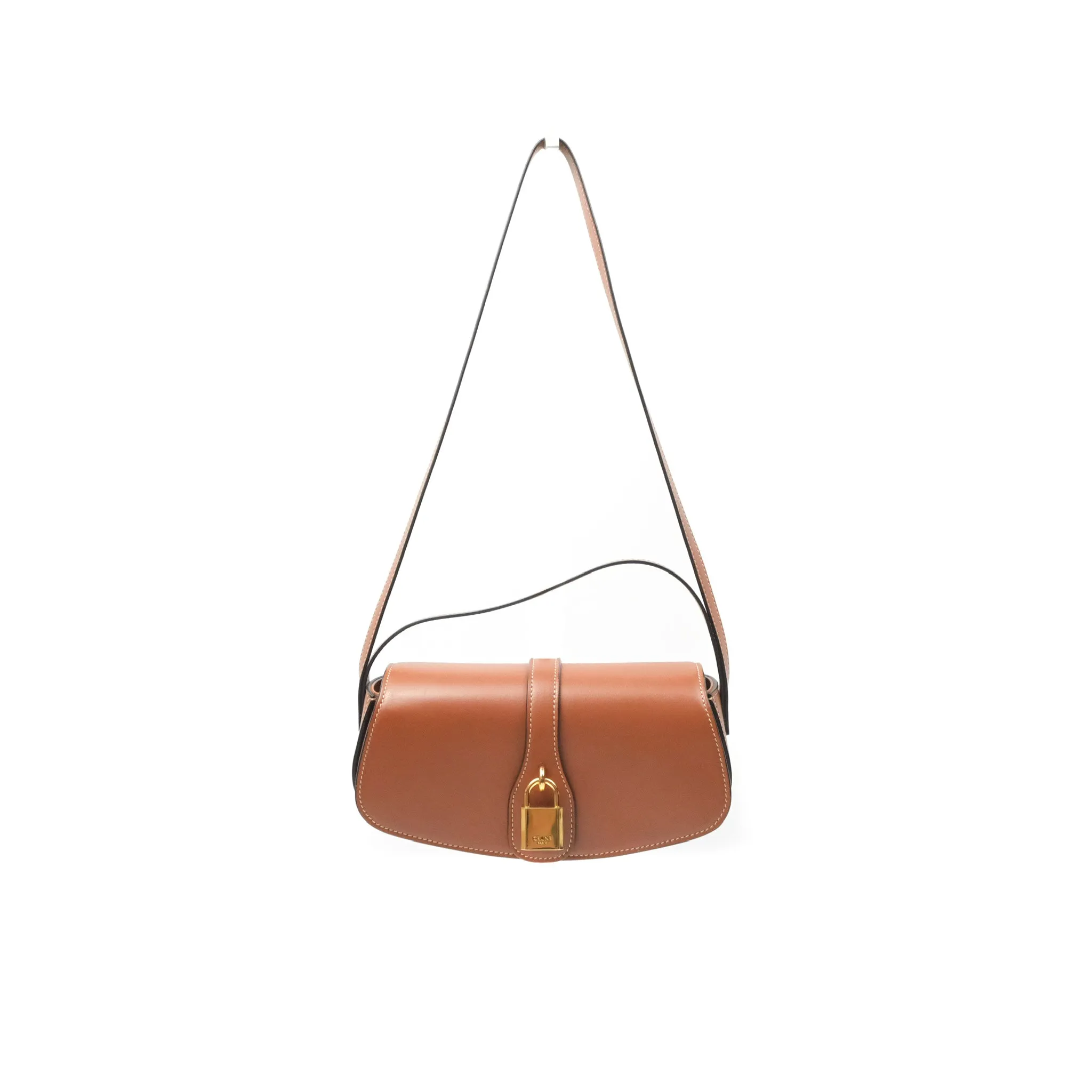 Celine Clutch on Strap Tabou Tan Calfskin