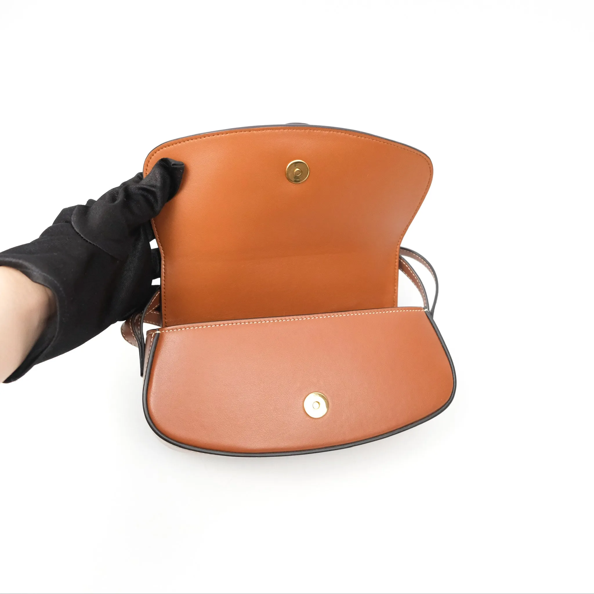 Celine Clutch on Strap Tabou Tan Calfskin