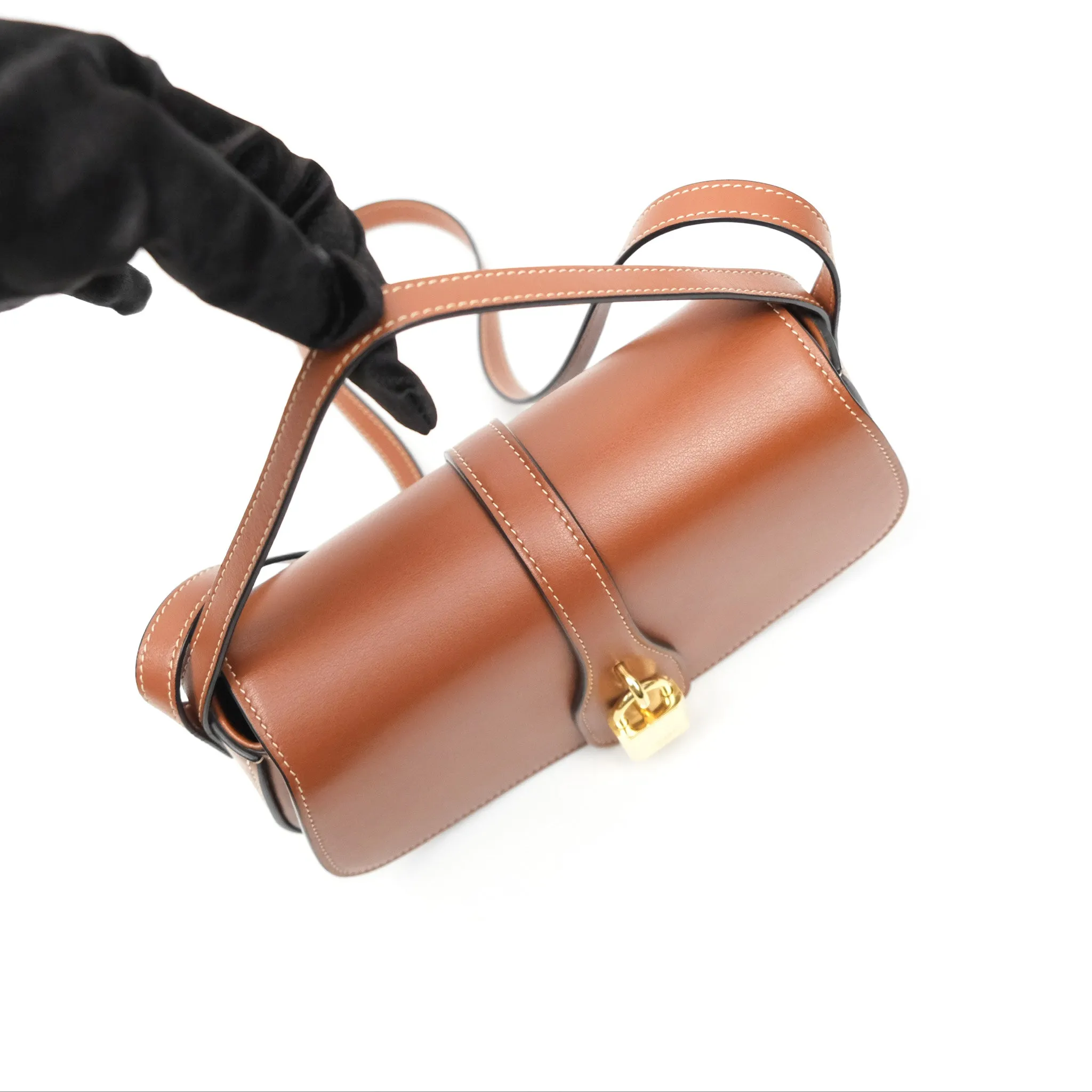 Celine Clutch on Strap Tabou Tan Calfskin