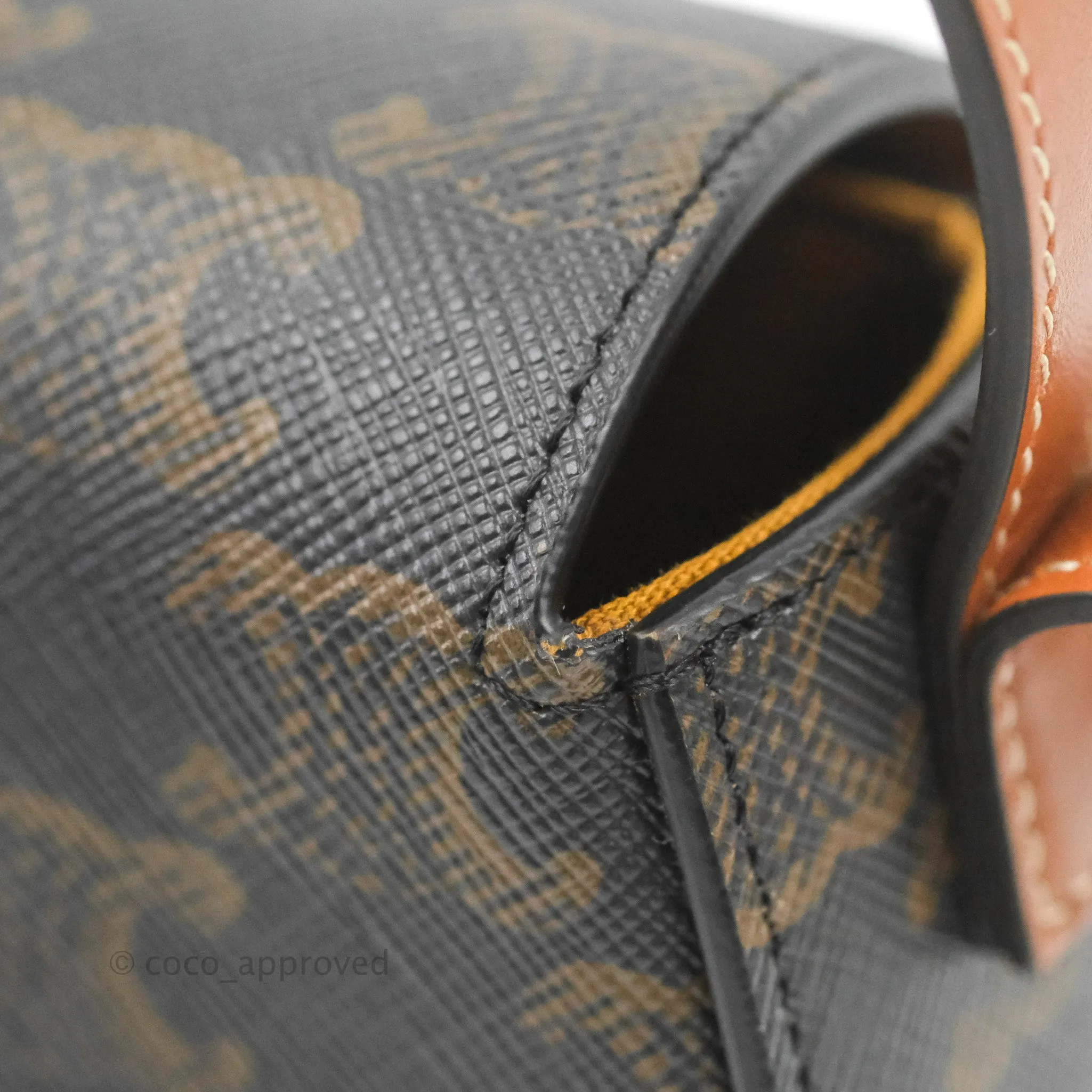 Celine Clutch on Strap Tabou Triomphe Canvas Tan Calfskin