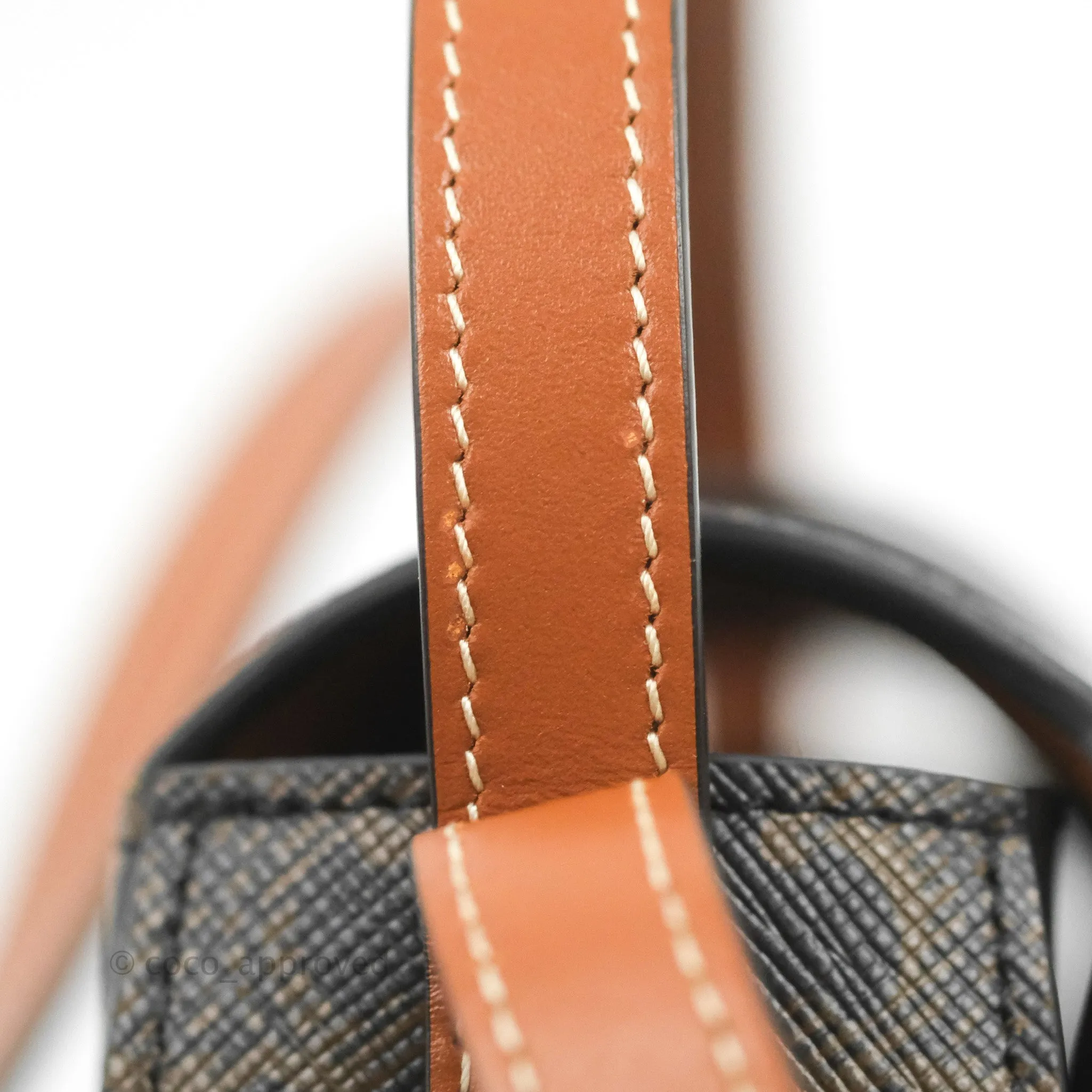 Celine Clutch on Strap Tabou Triomphe Canvas Tan Calfskin