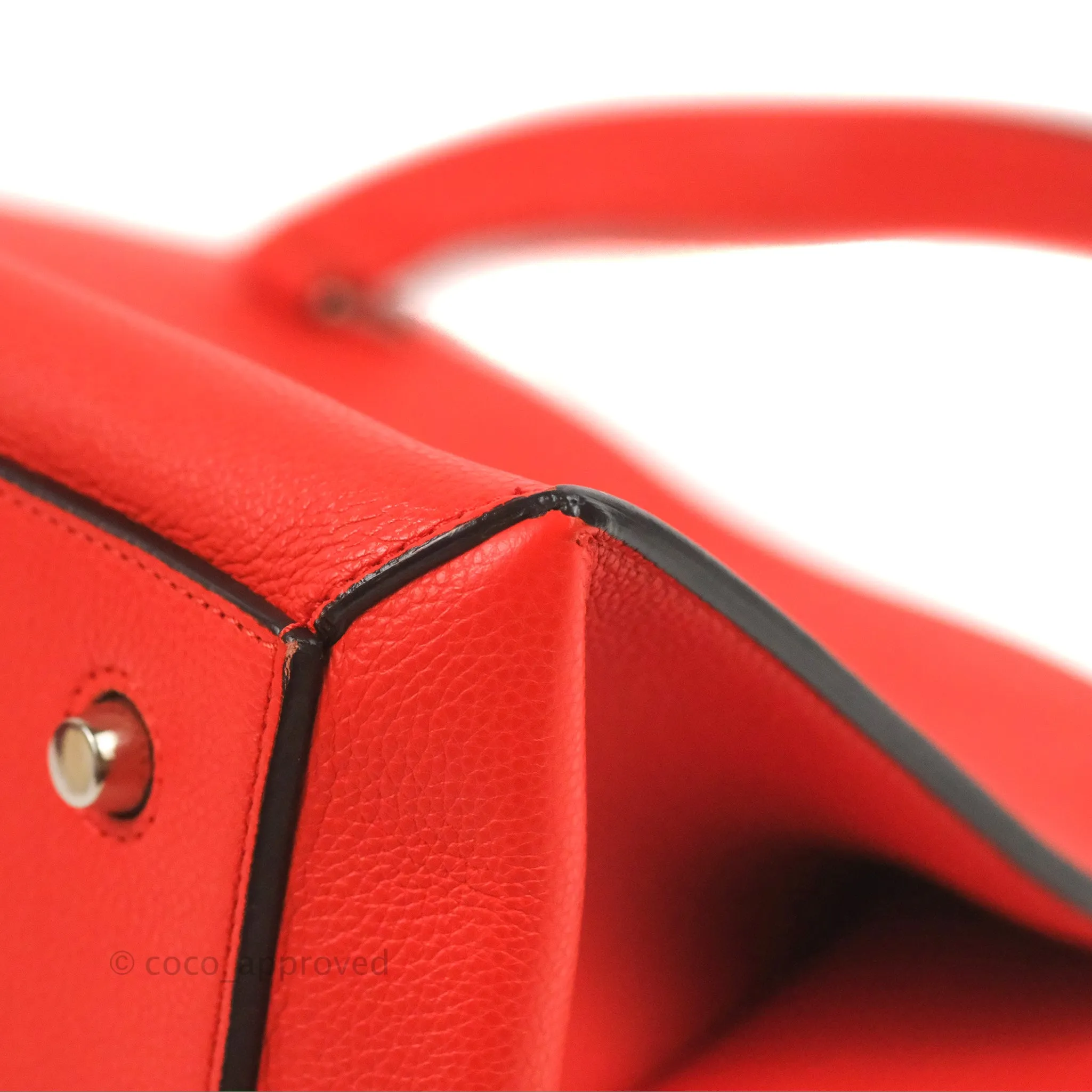 Celine Edge Bag Tomato Red Grained Calfskin