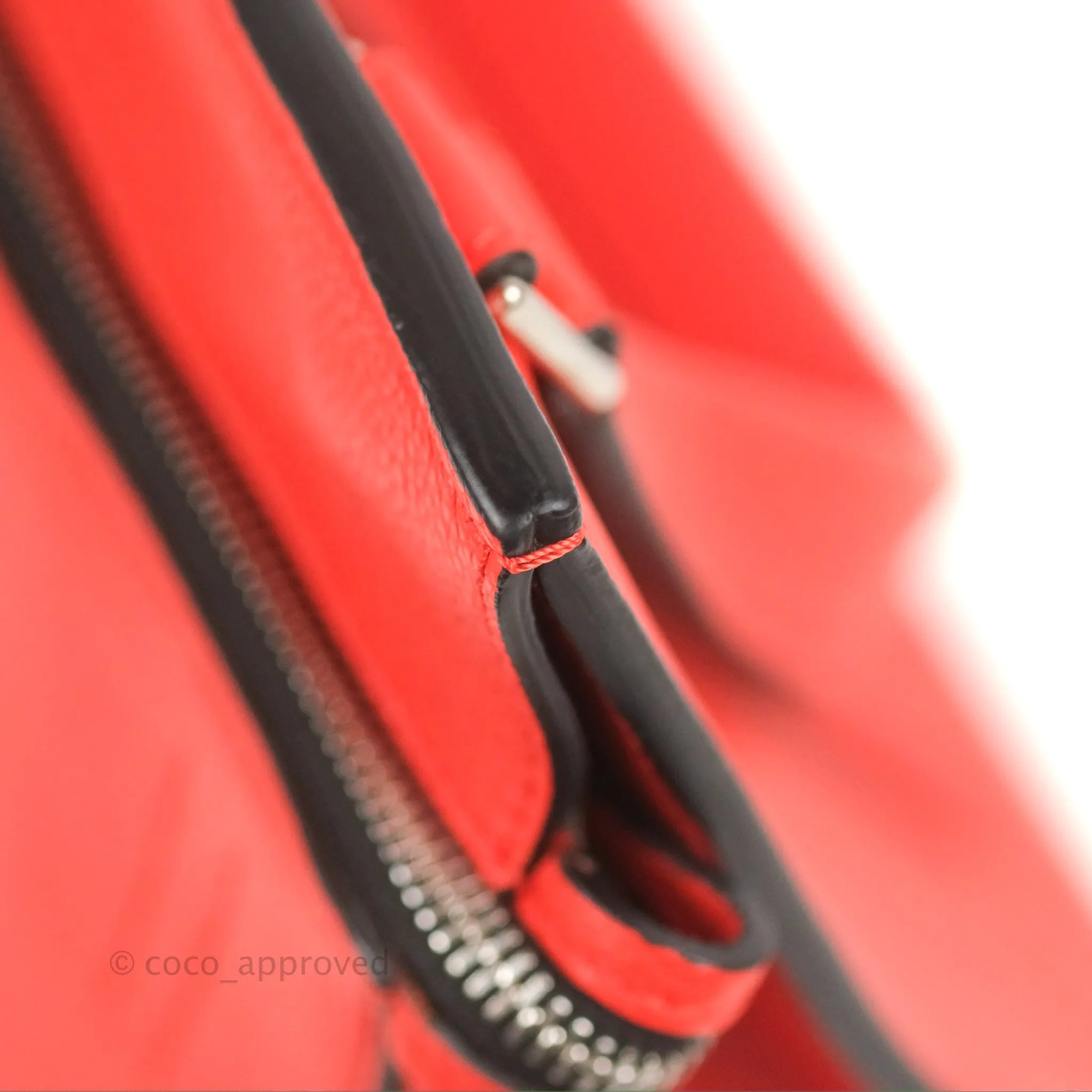 Celine Edge Bag Tomato Red Grained Calfskin