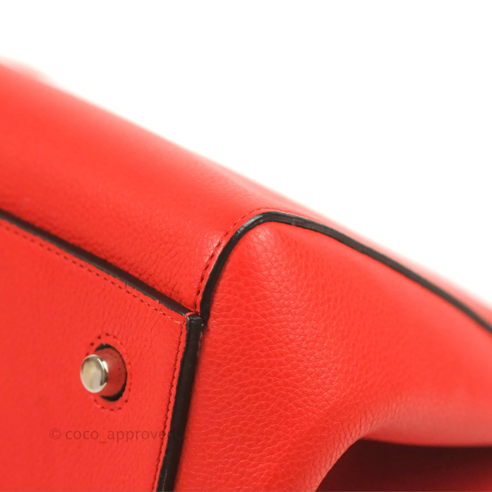 Celine Edge Bag Tomato Red Grained Calfskin