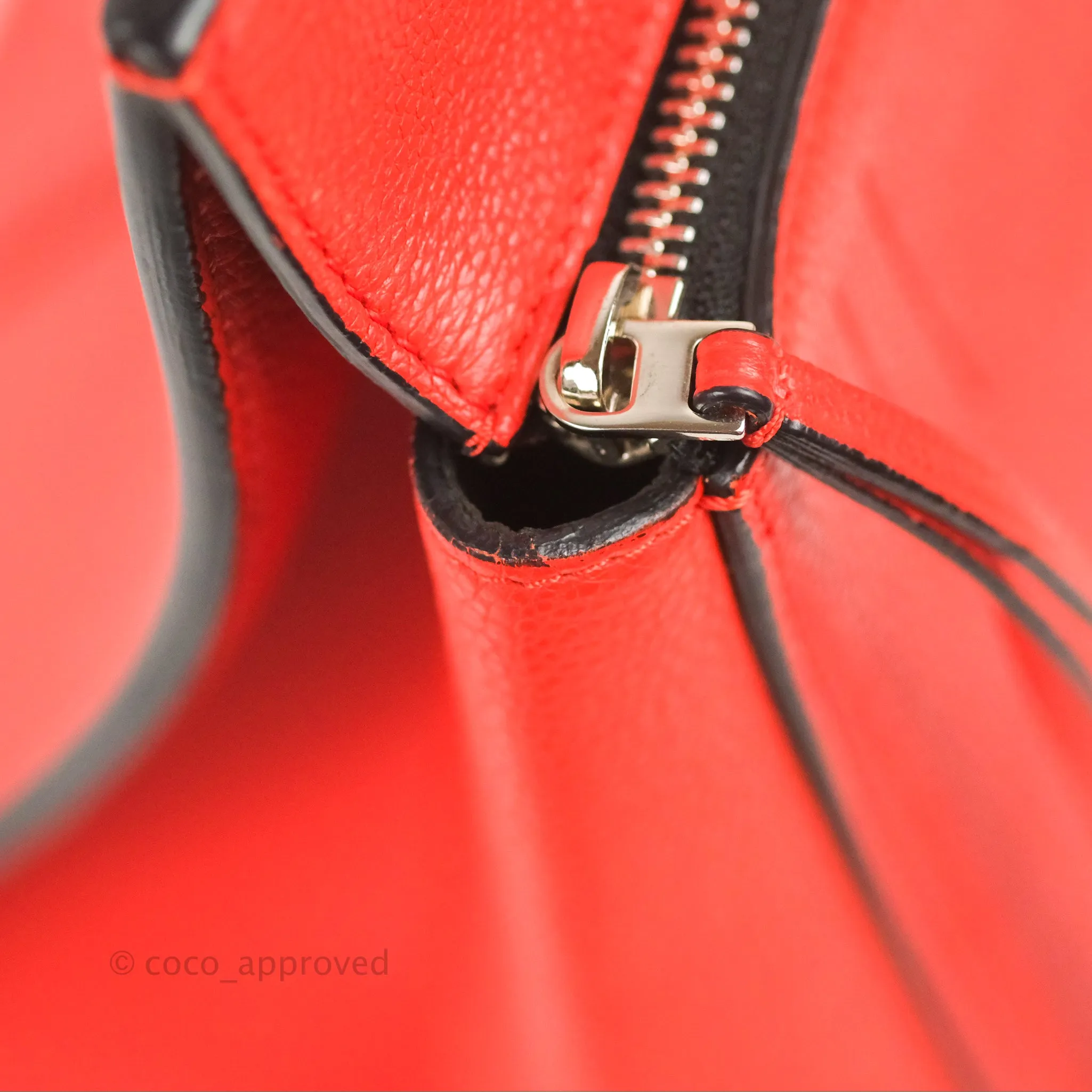 Celine Edge Bag Tomato Red Grained Calfskin