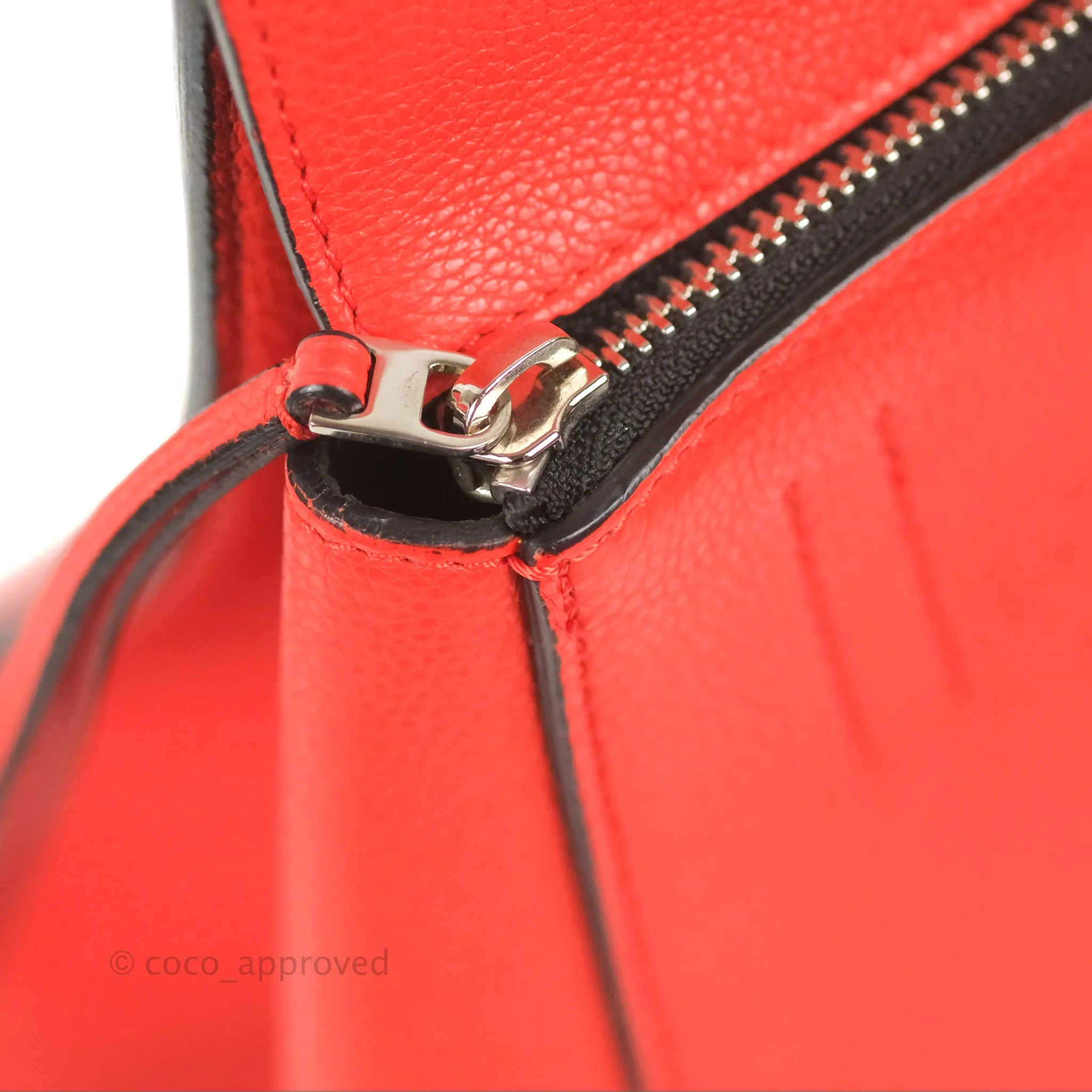 Celine Edge Bag Tomato Red Grained Calfskin