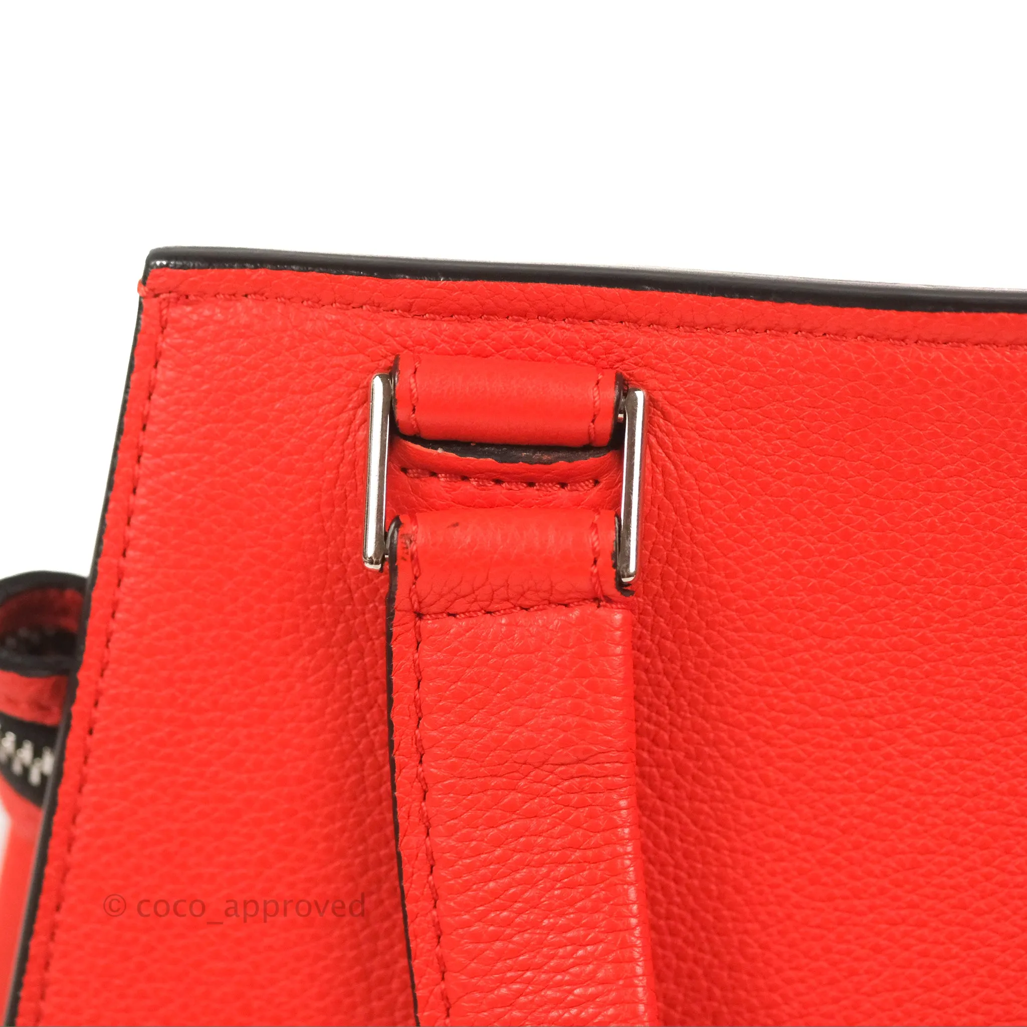 Celine Edge Bag Tomato Red Grained Calfskin