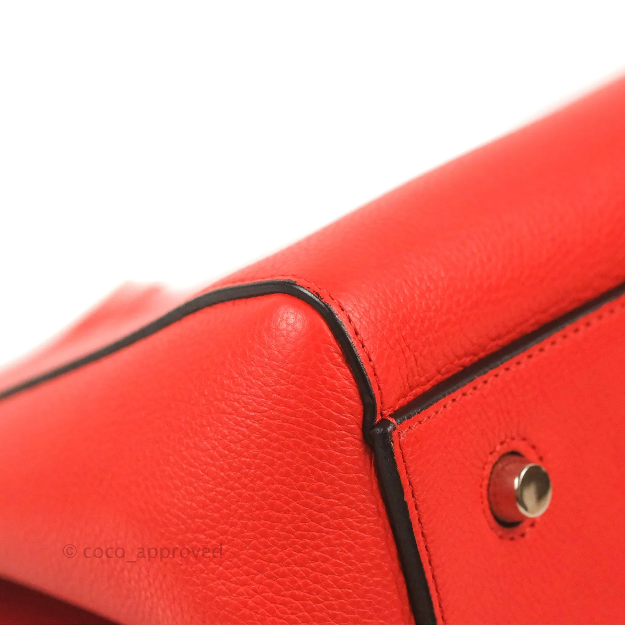 Celine Edge Bag Tomato Red Grained Calfskin