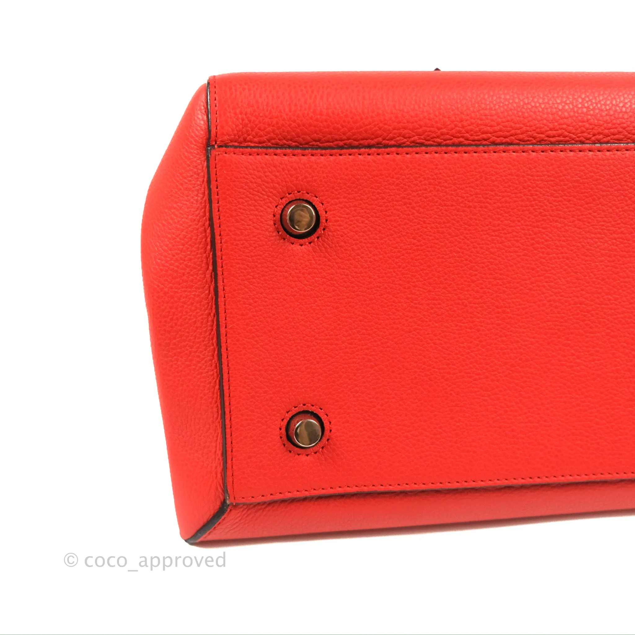 Celine Edge Bag Tomato Red Grained Calfskin