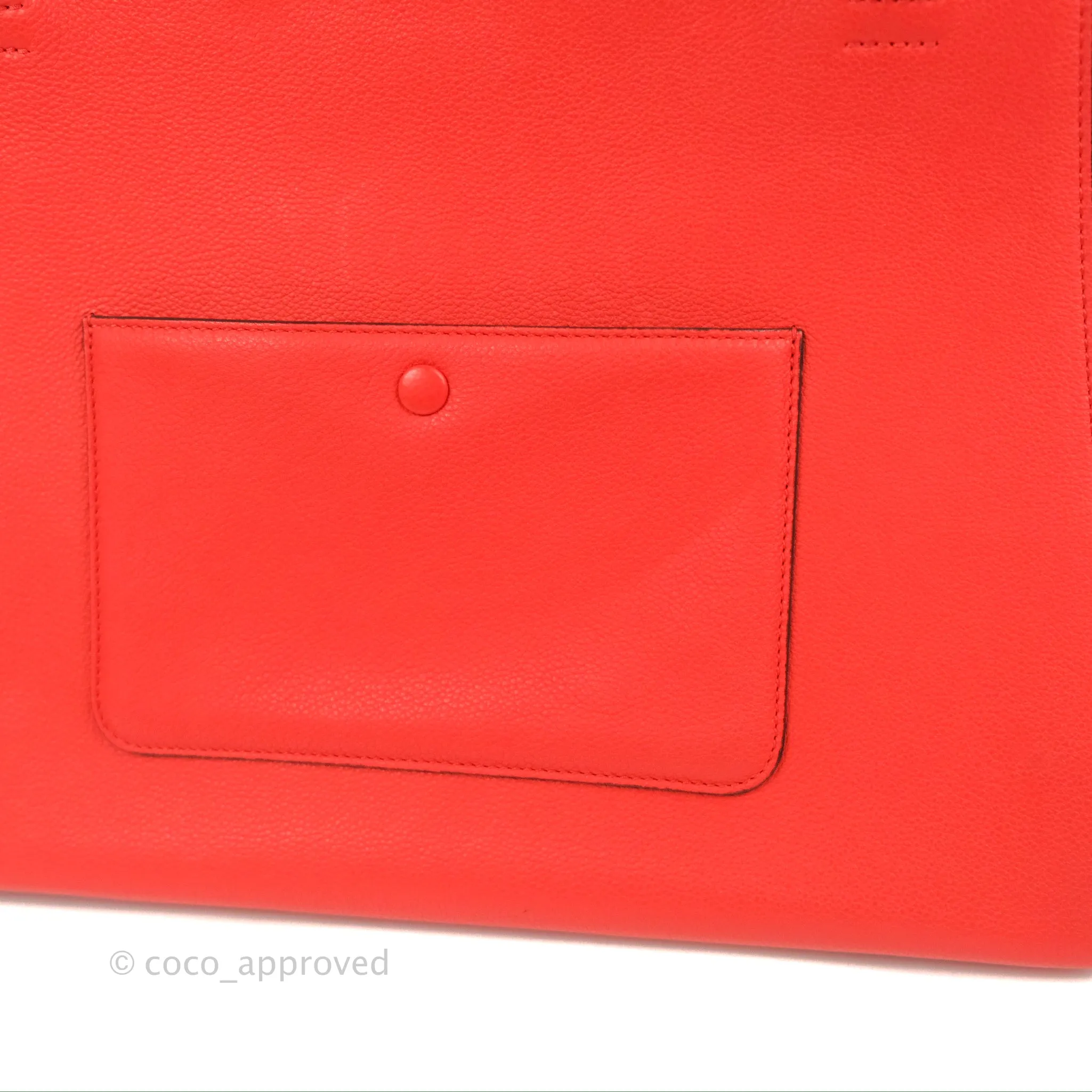 Celine Edge Bag Tomato Red Grained Calfskin